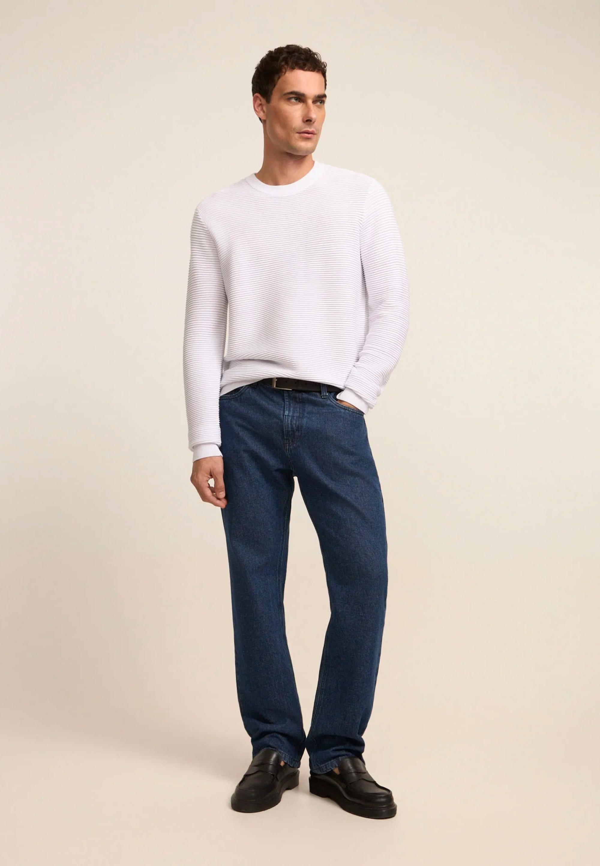 Rully Battersea Ribbed Sweater White
