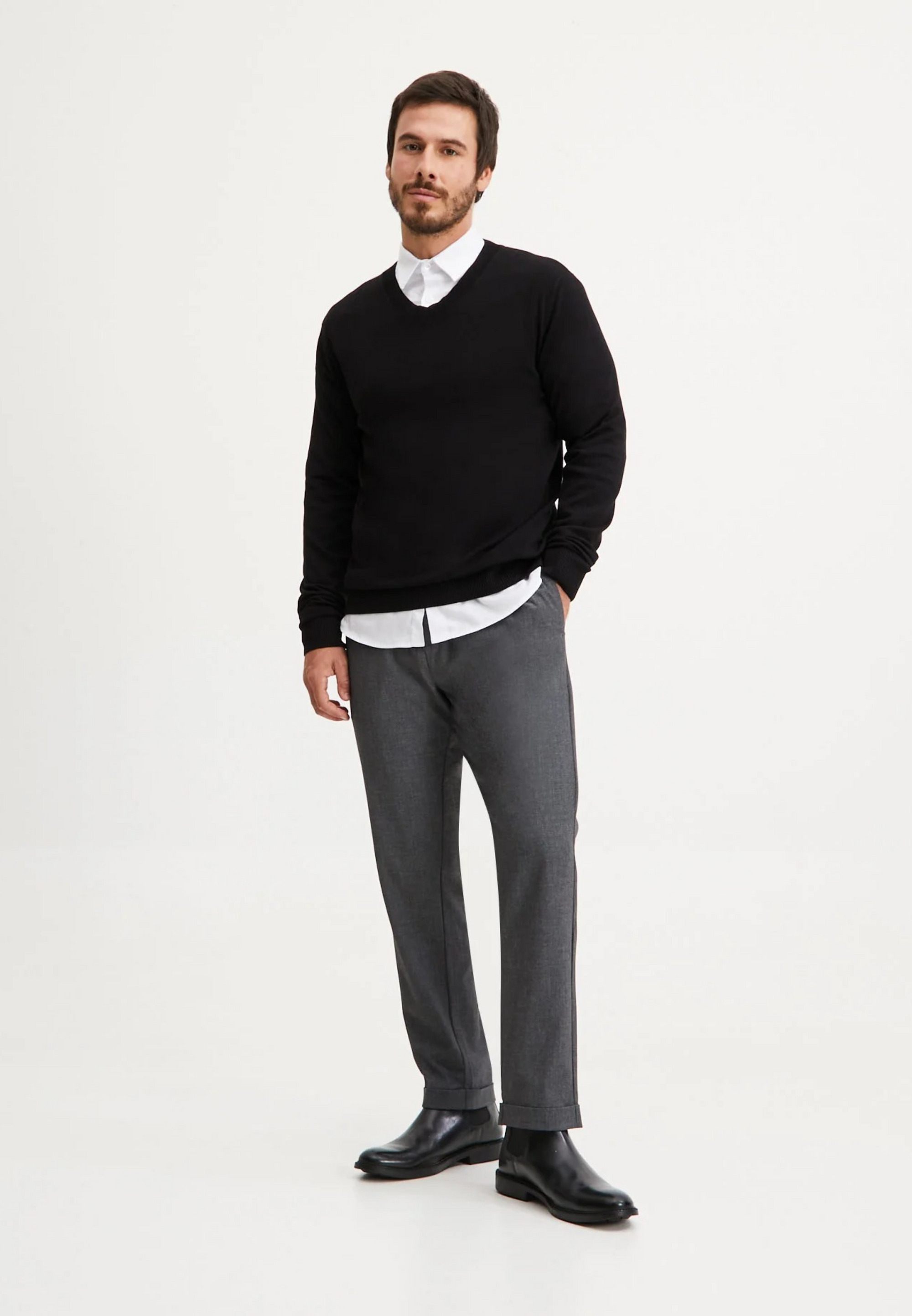 Rully Lancaster V-Neck Knit Black