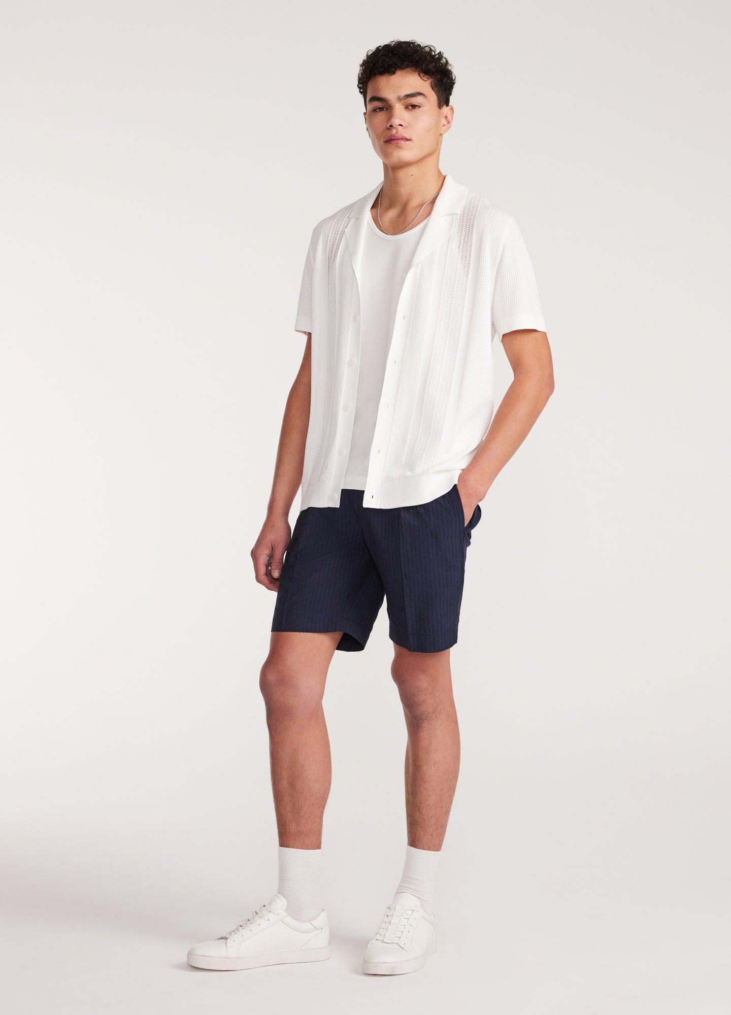 Rully Mayfair Seersucker Shorts Navy