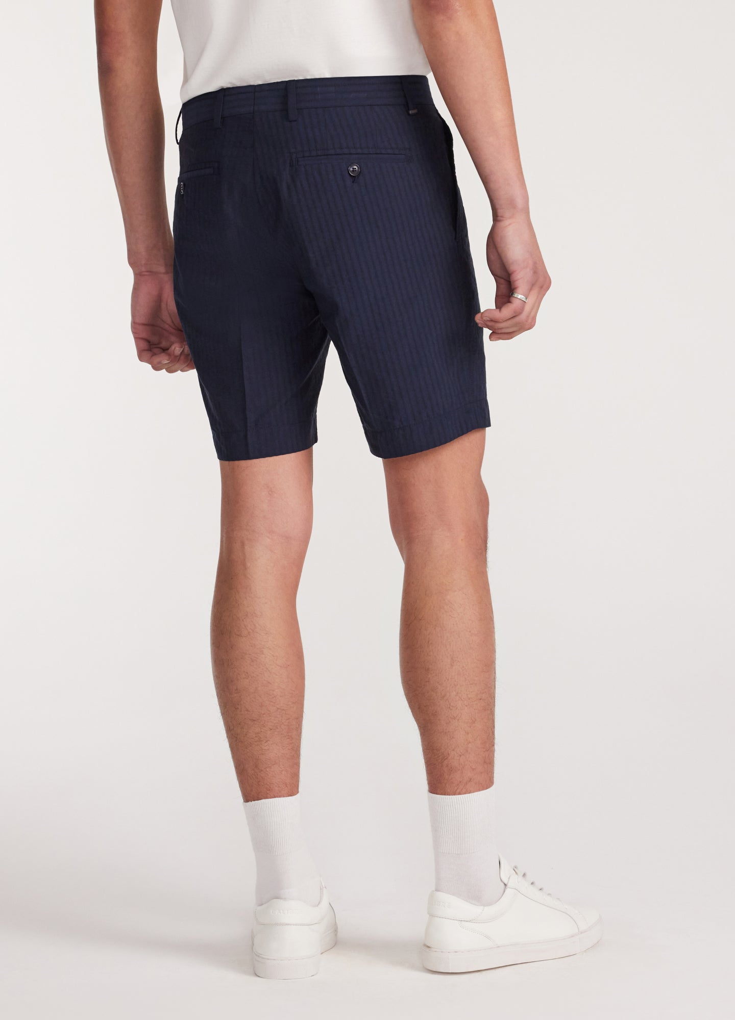 Rully Mayfair Seersucker Shorts Navy