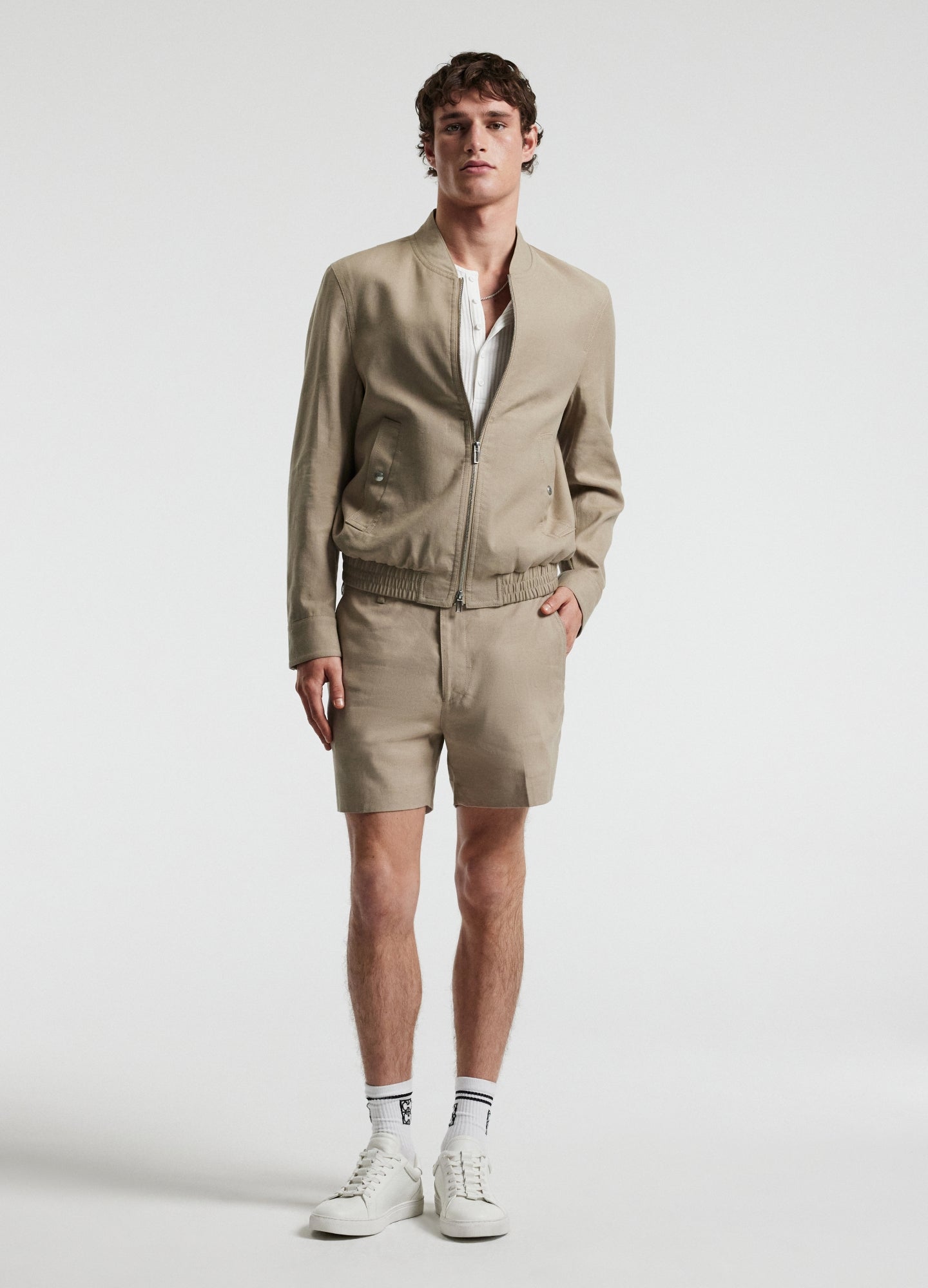 Rully Mayfair Linen Shorts Walnut