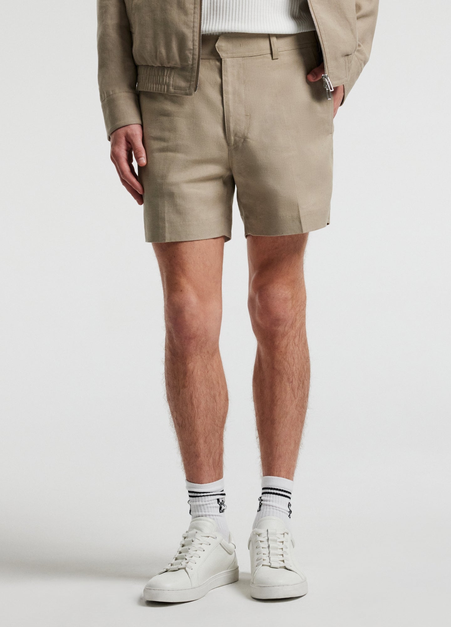 Rully Mayfair Linen Shorts Walnut