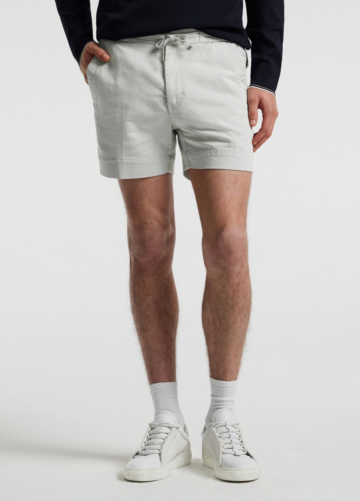 Rully Henley Cotton Shorts Sand