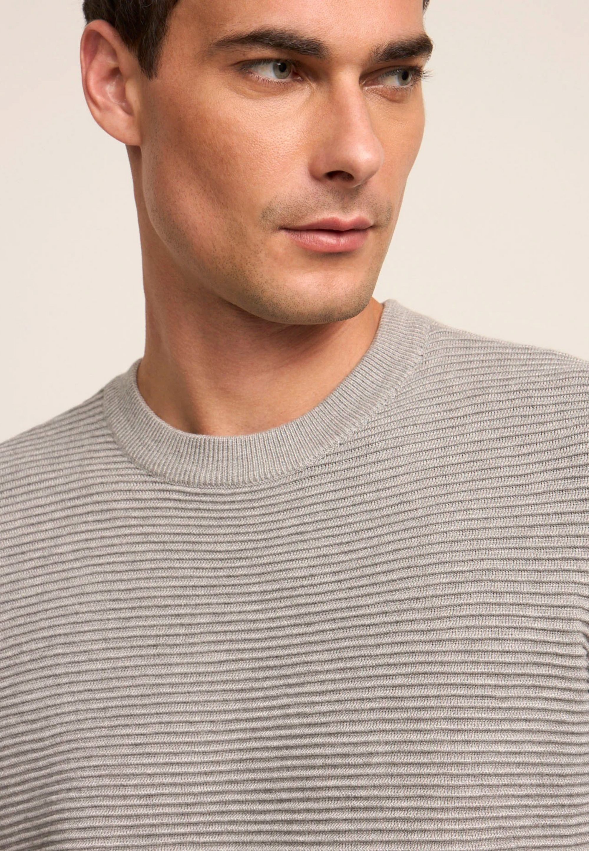 Rully Battersea Ribbed Sweater Light Grey