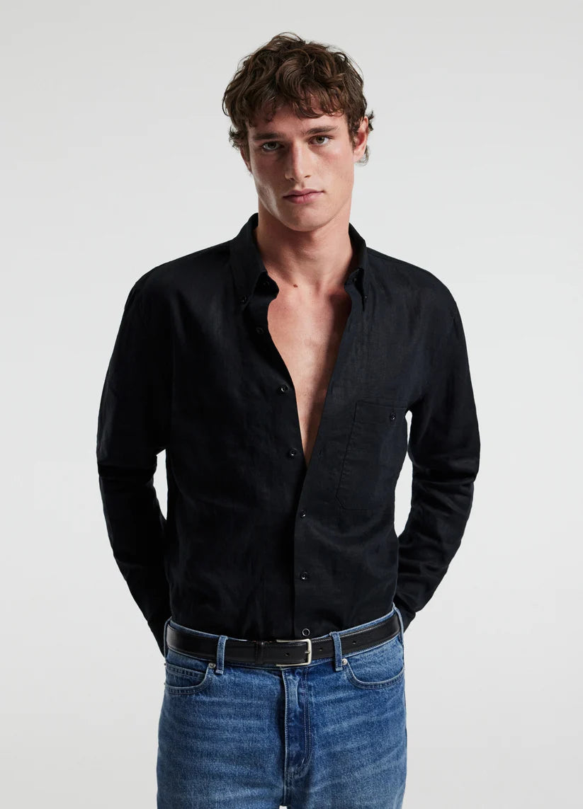 Rully Henley Washed Linen Shirt