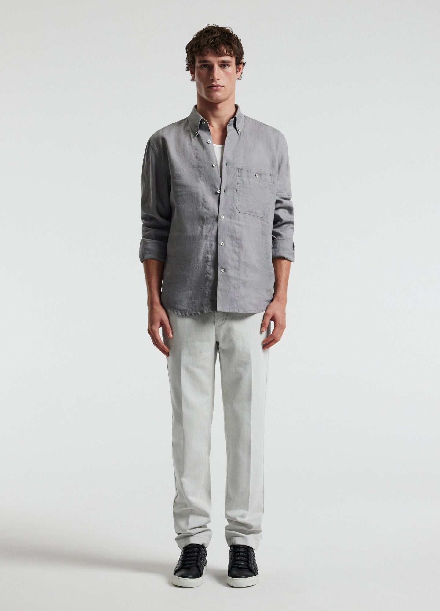 Rully Henley Washed Linen Shirt
