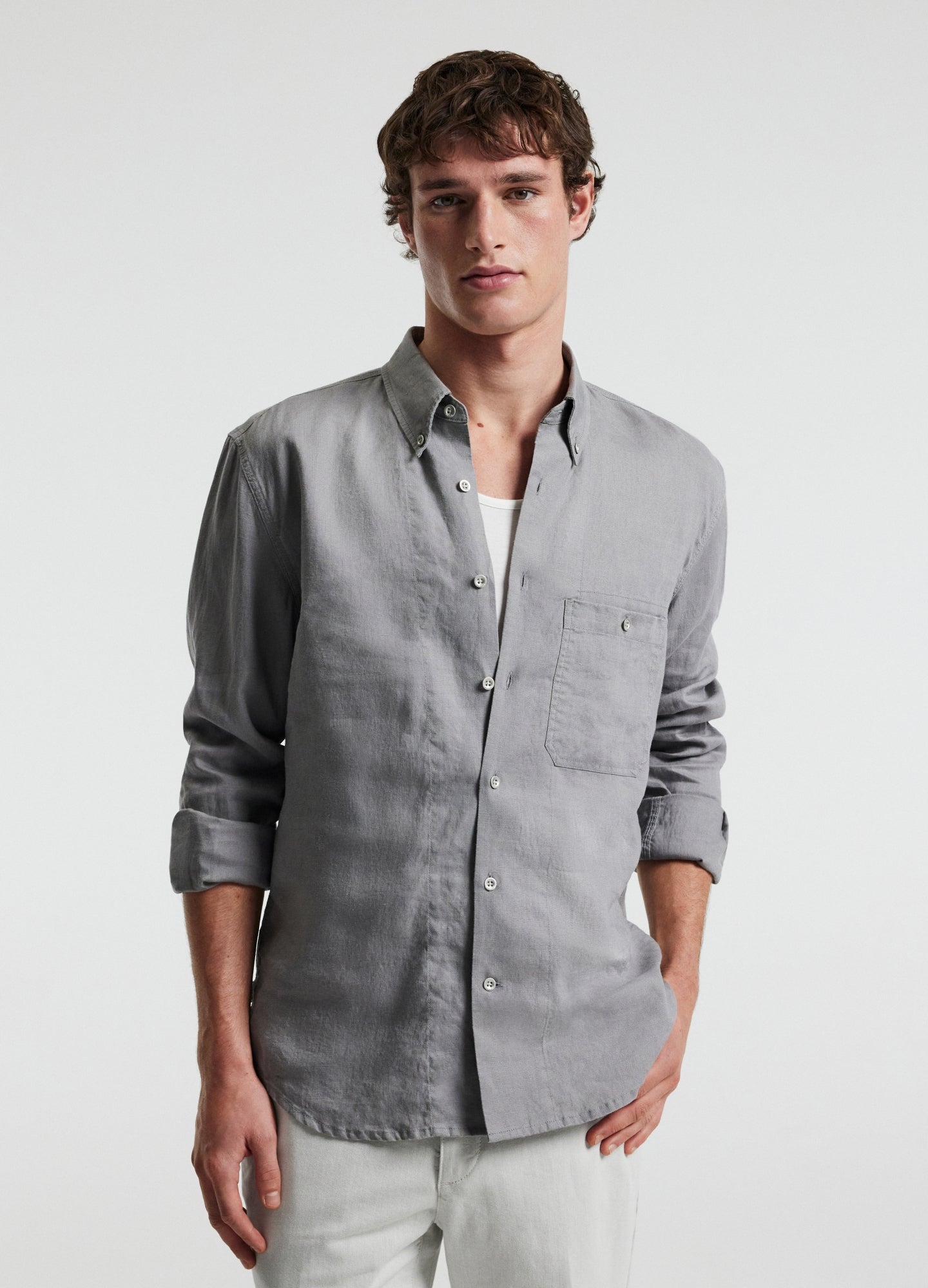 Rully Henley Washed Linen Shirt