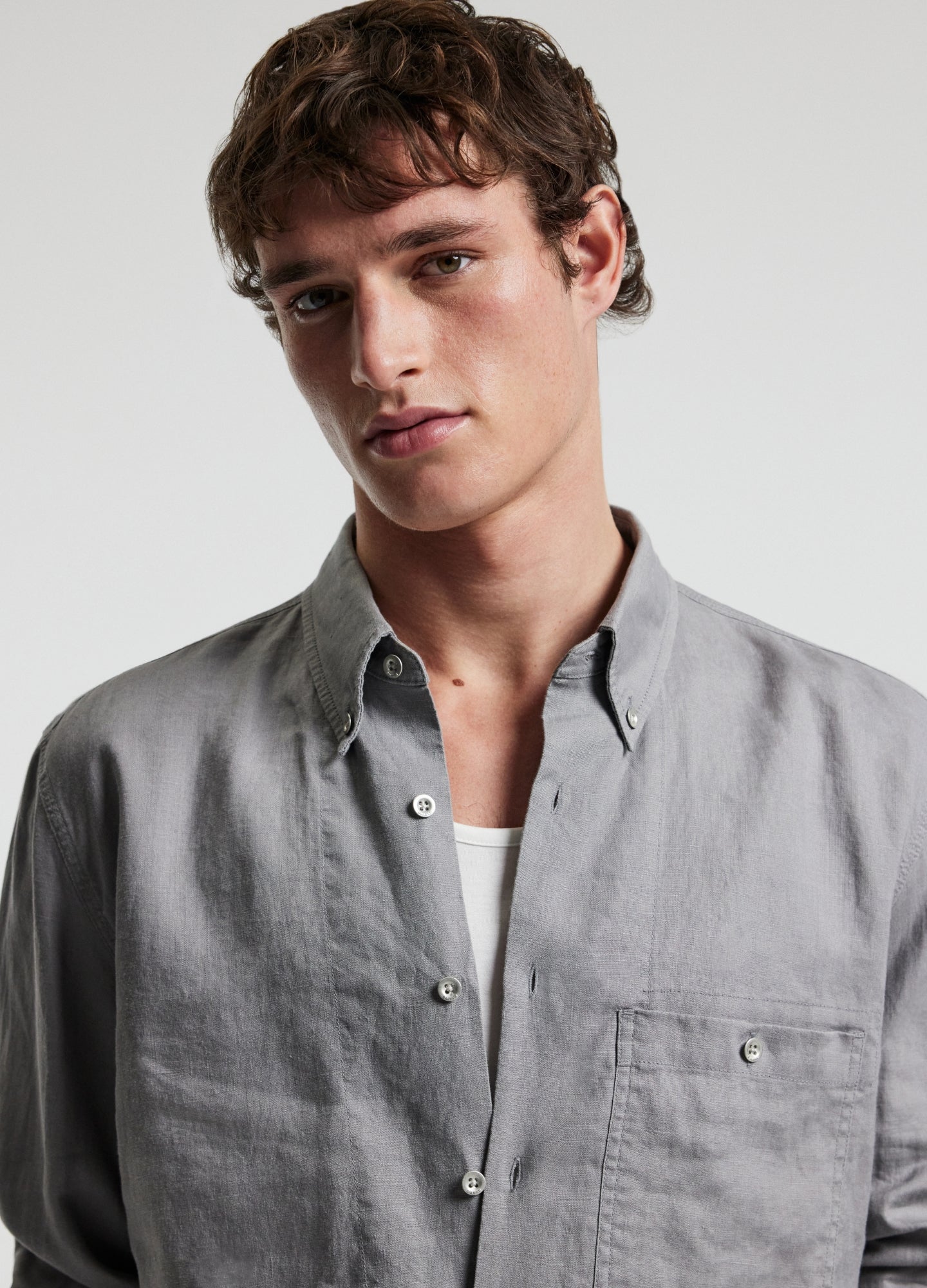 Rully Henley Washed Linen Shirt