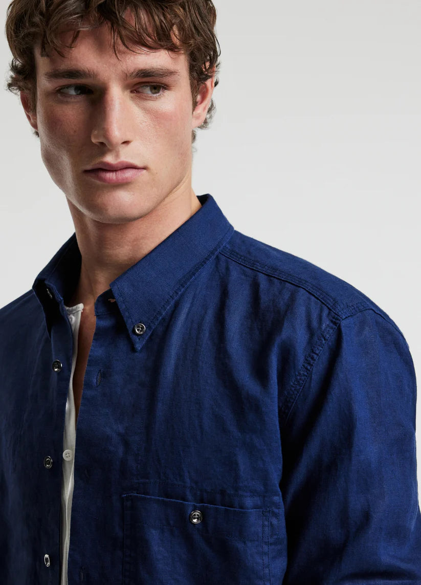 Rully Henley Washed Linen Shirt