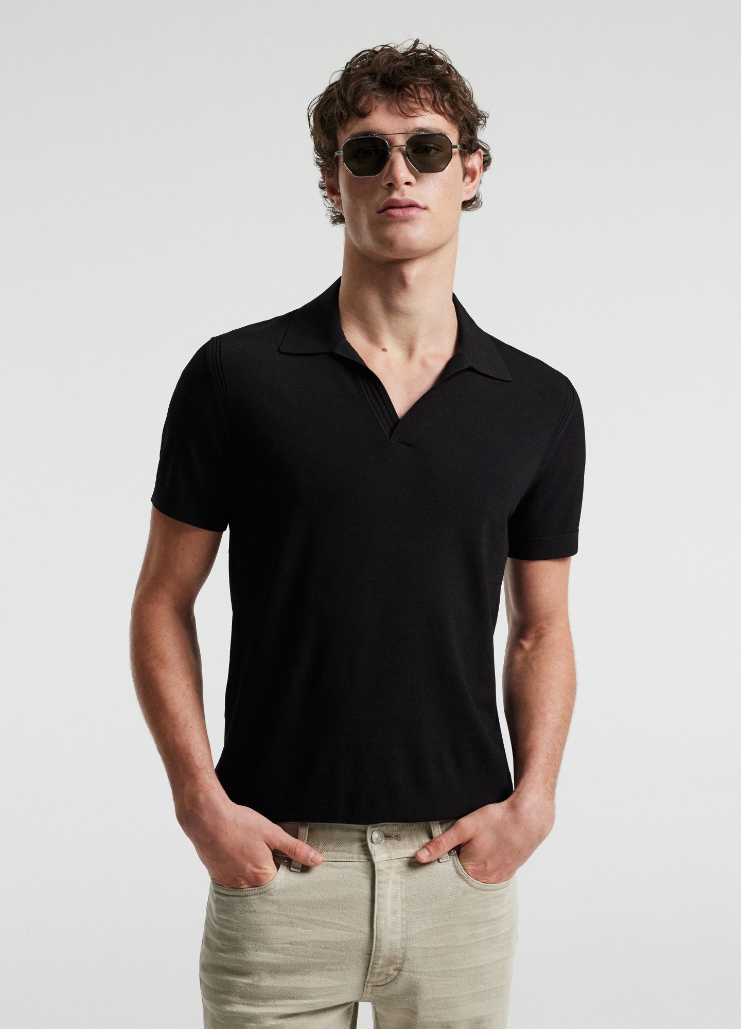 Rully Tech Shoulder Trim Polo Black