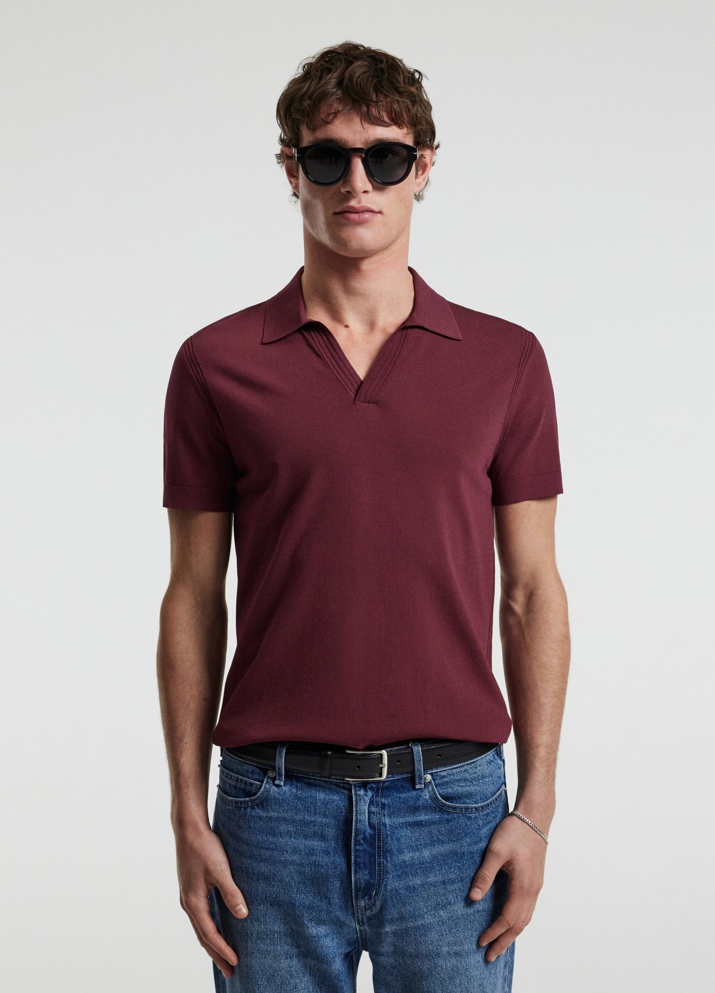 Rully Tech Shoulder Trim Polo Wine