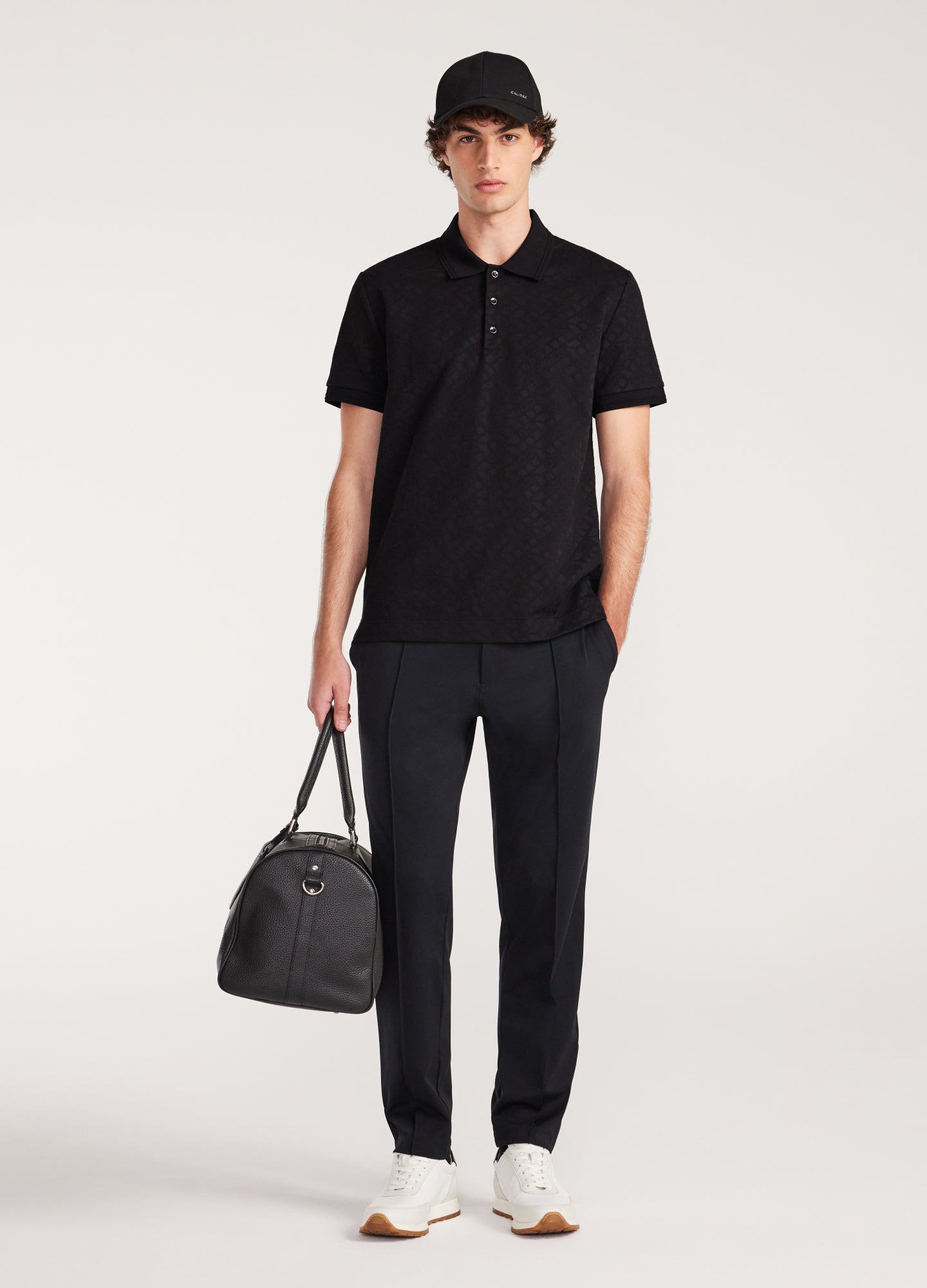 Rully Solid Monogram Polo Black