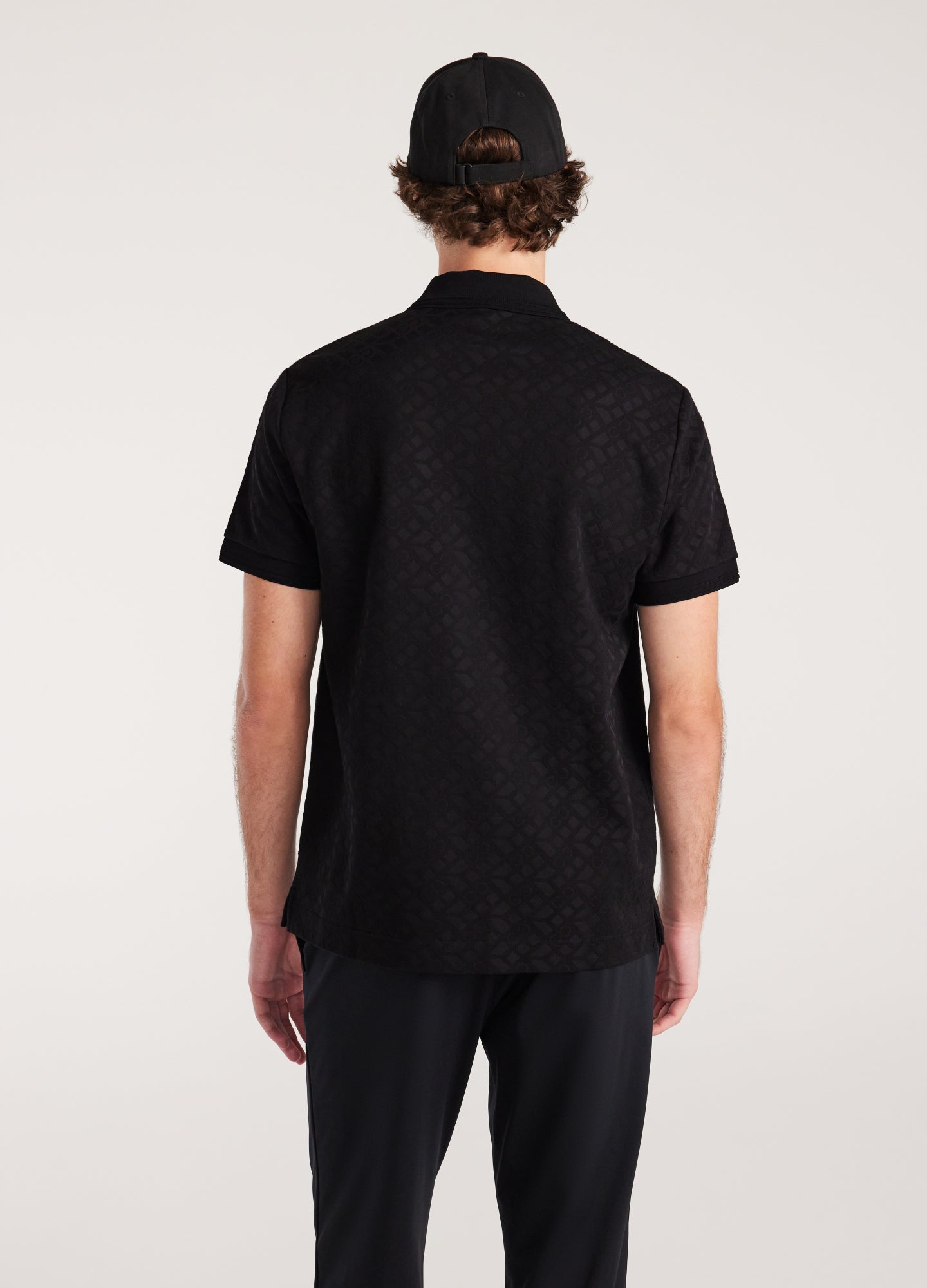 Rully Solid Monogram Polo Black