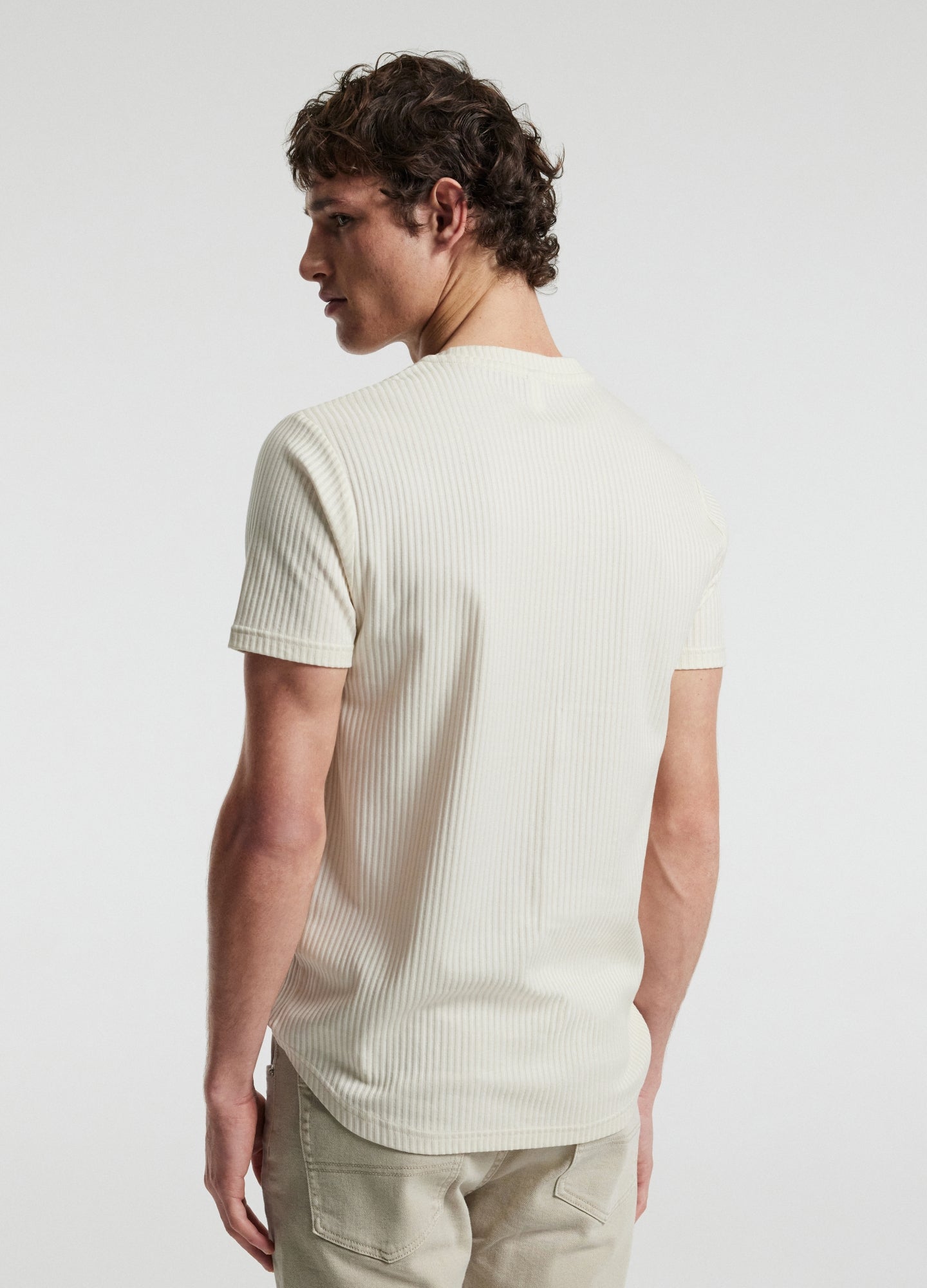 Rully Strand Ribbed T-Shirt Bone