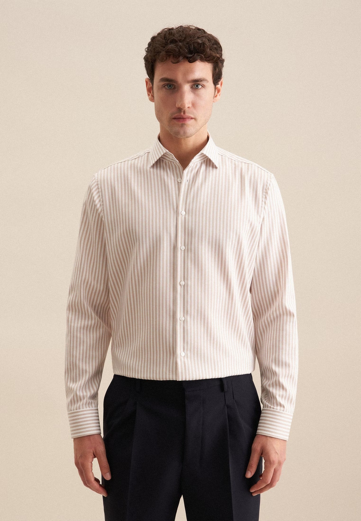Rully Durham Striped Shirt Brown