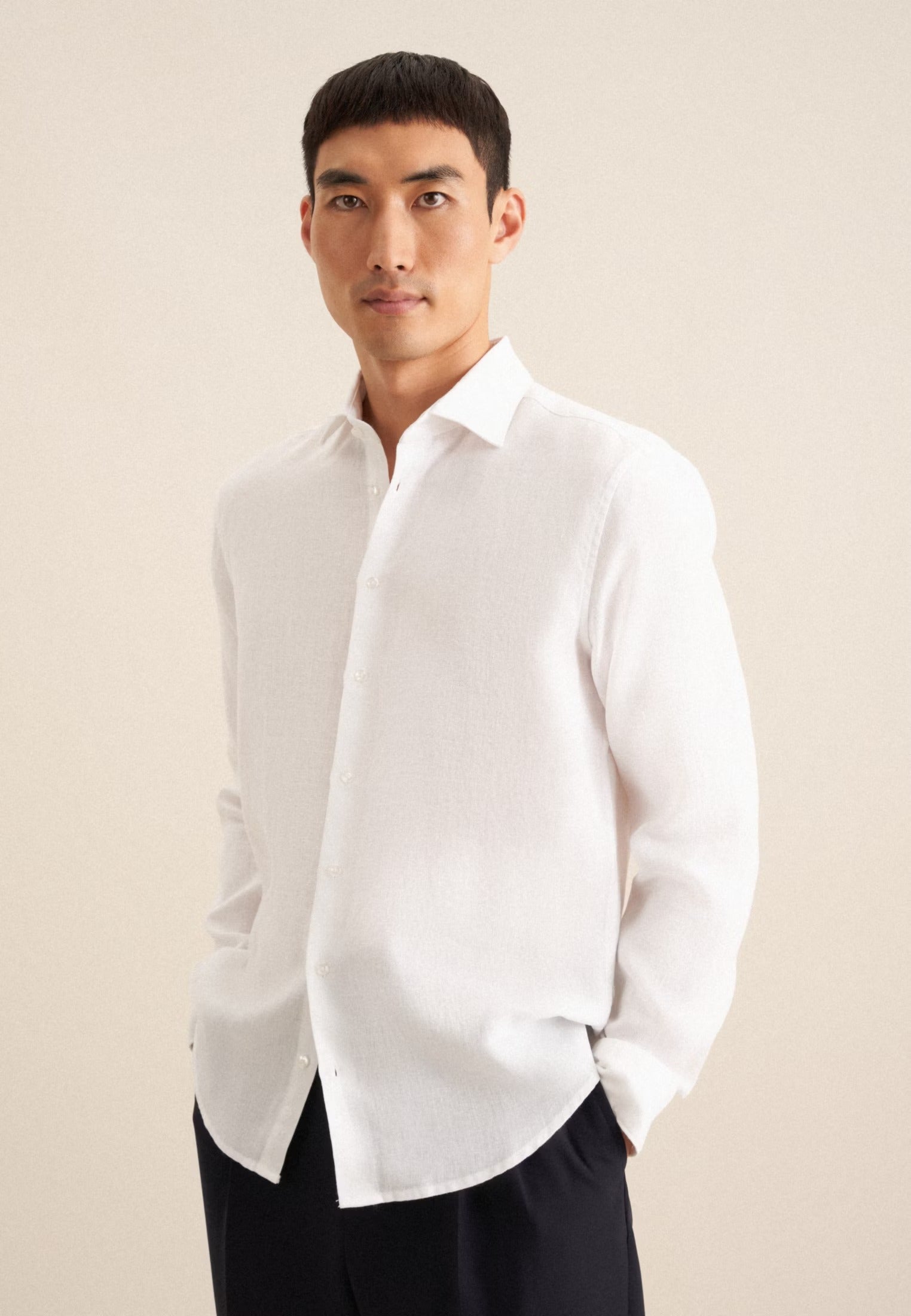 Rully Regent Linen Shirt White