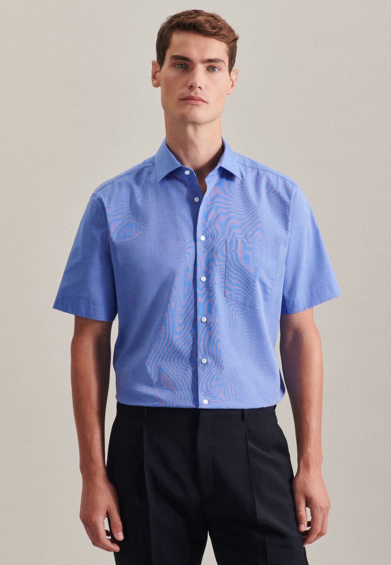 Rully Royal Ascot Short-Sleeve Shirt Blue
