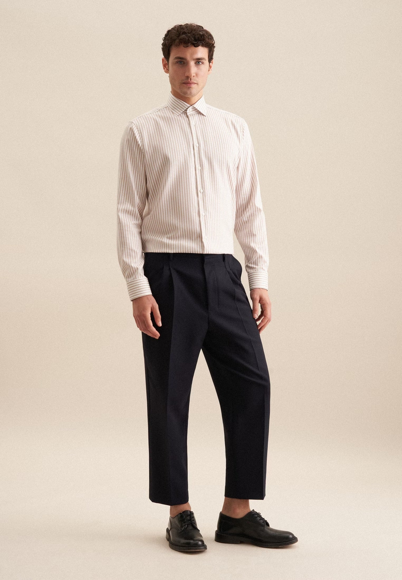 Rully Durham Striped Shirt Brown