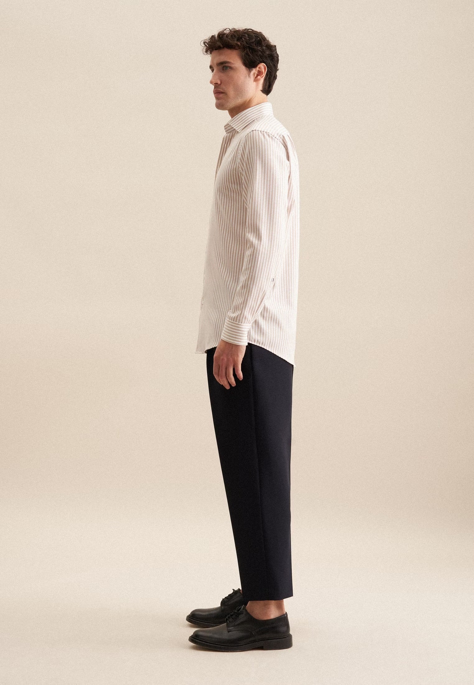 Rully Durham Striped Shirt Brown