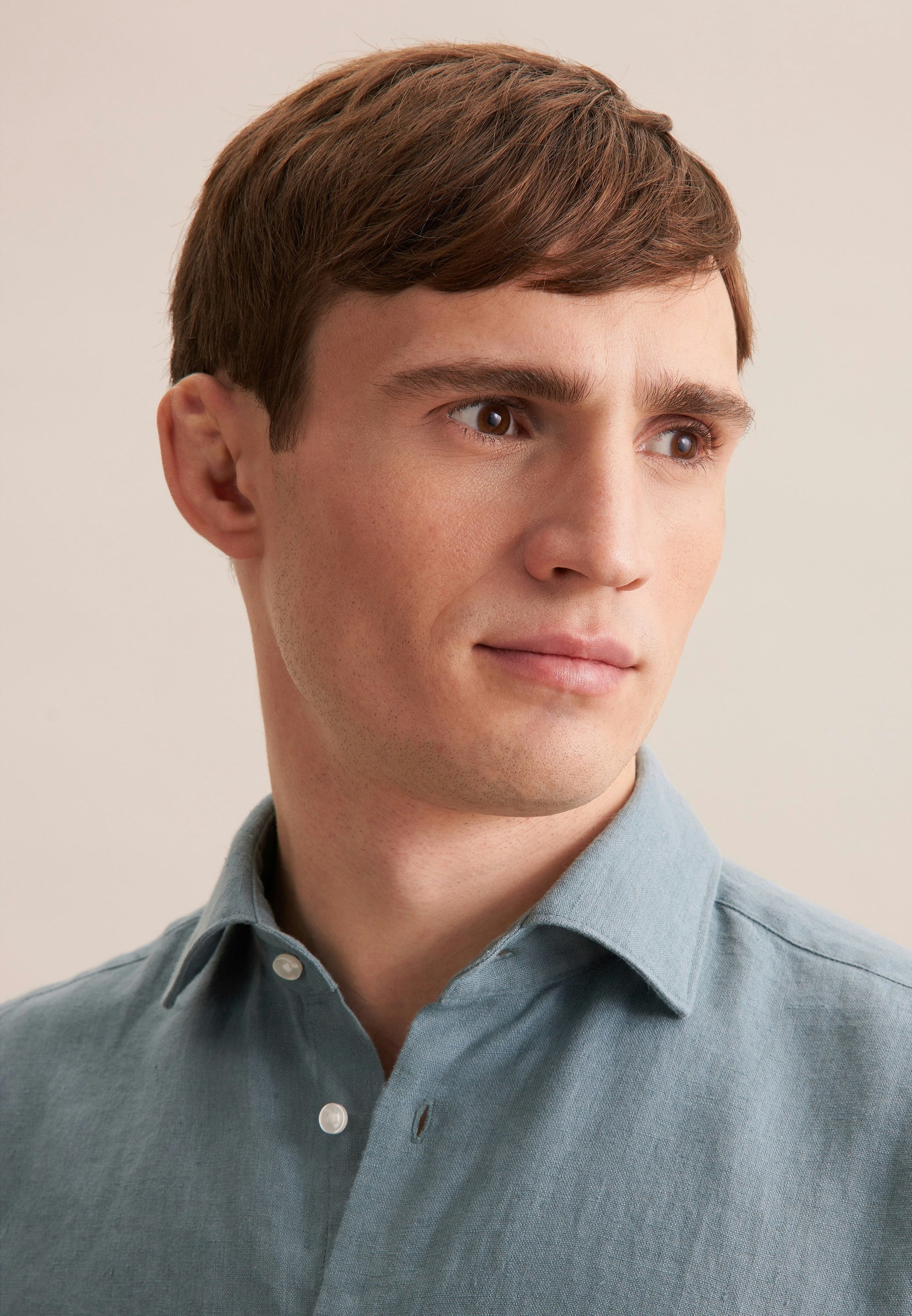 Rully Regent Linen Shirt Mist Blue