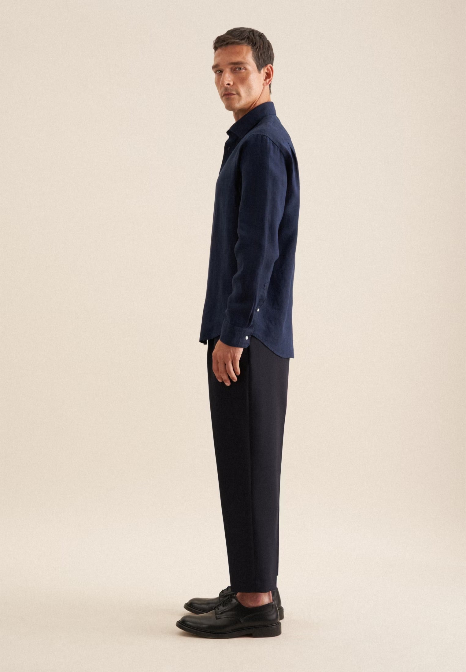 Rully Regent Linen Shirt Navy