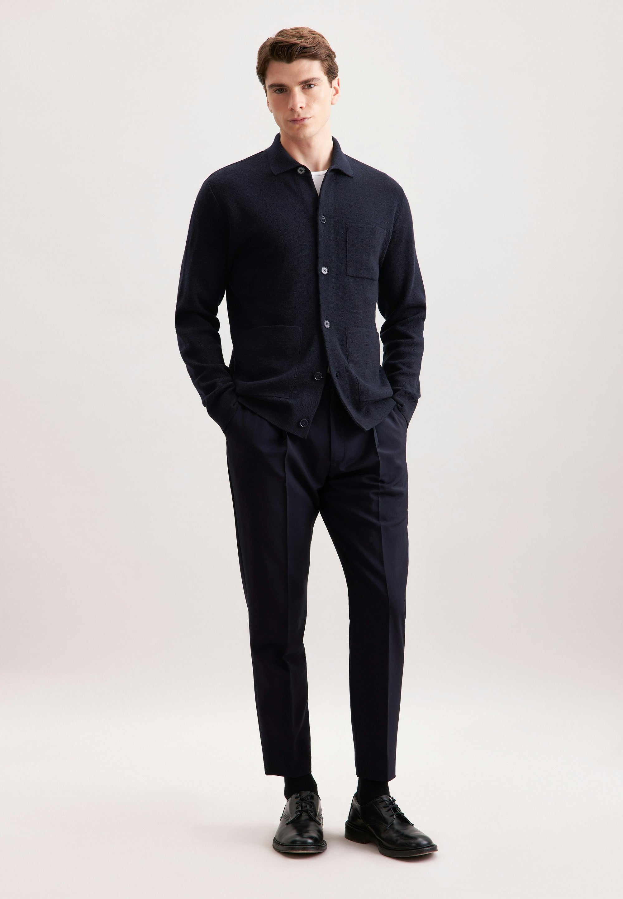 Rully Pembroke Knit Jacket Navy