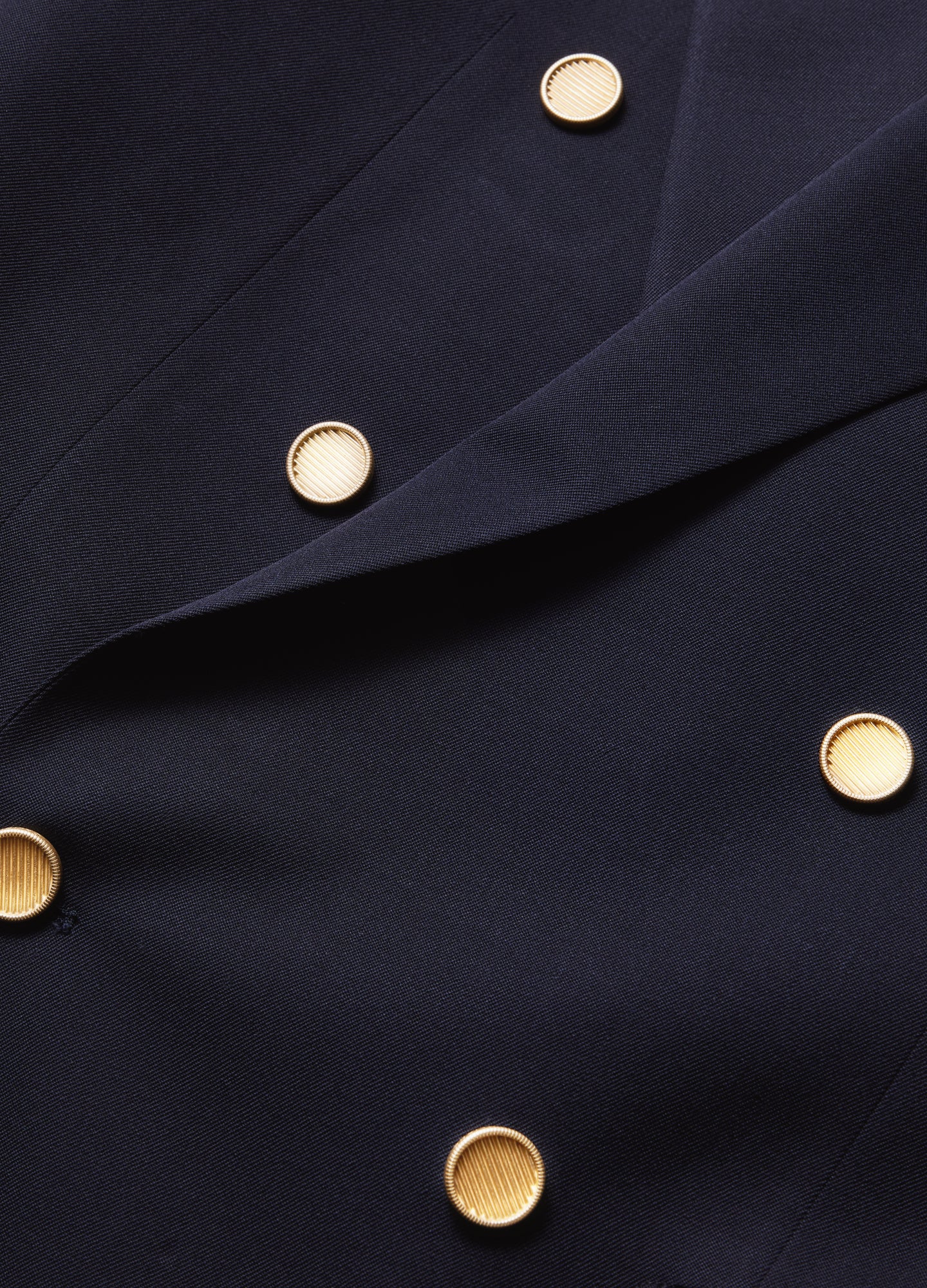Rully Holborn Wool Double-Breasted Blazer Navy Dark