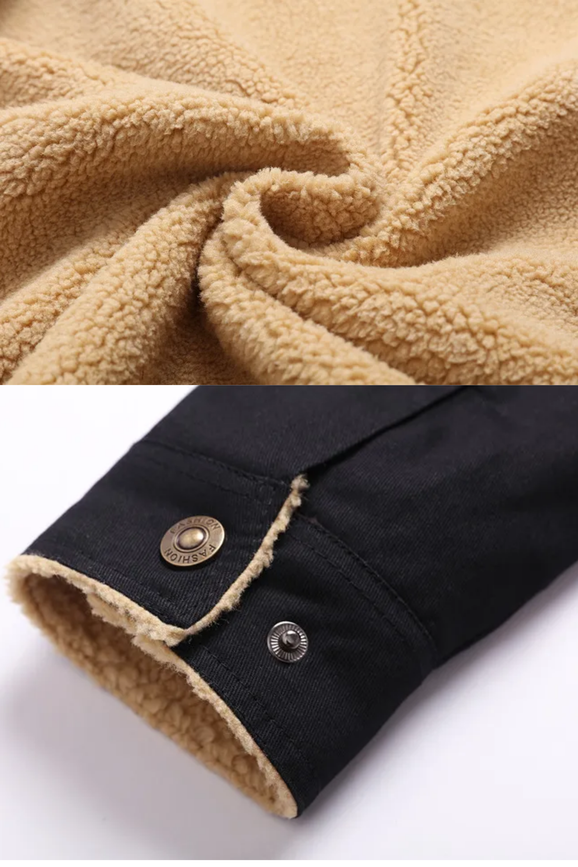 Men’s Regular Fit Sherpa-Lined Winter Jacket