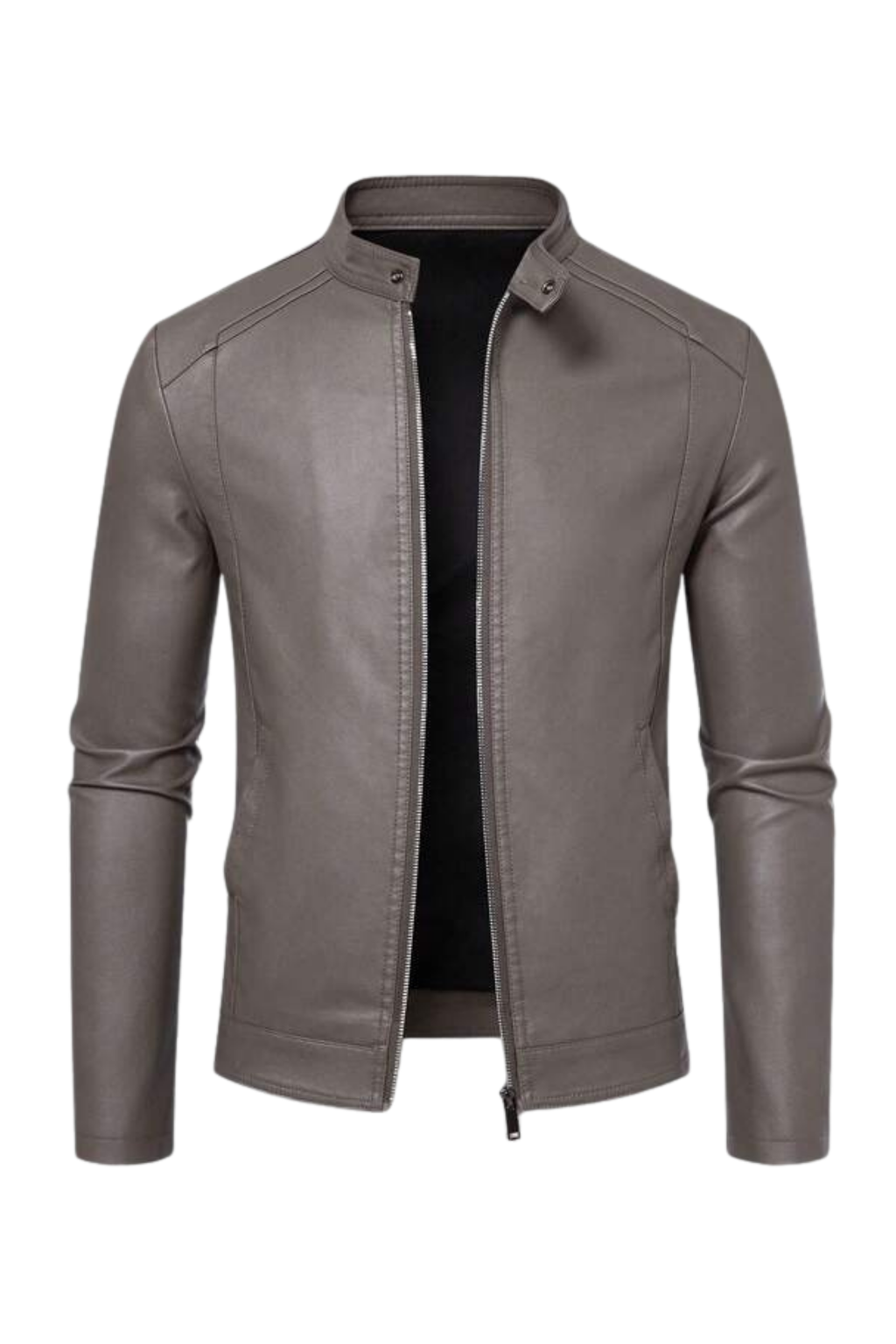 Men's Faux Leather Biker Jacket