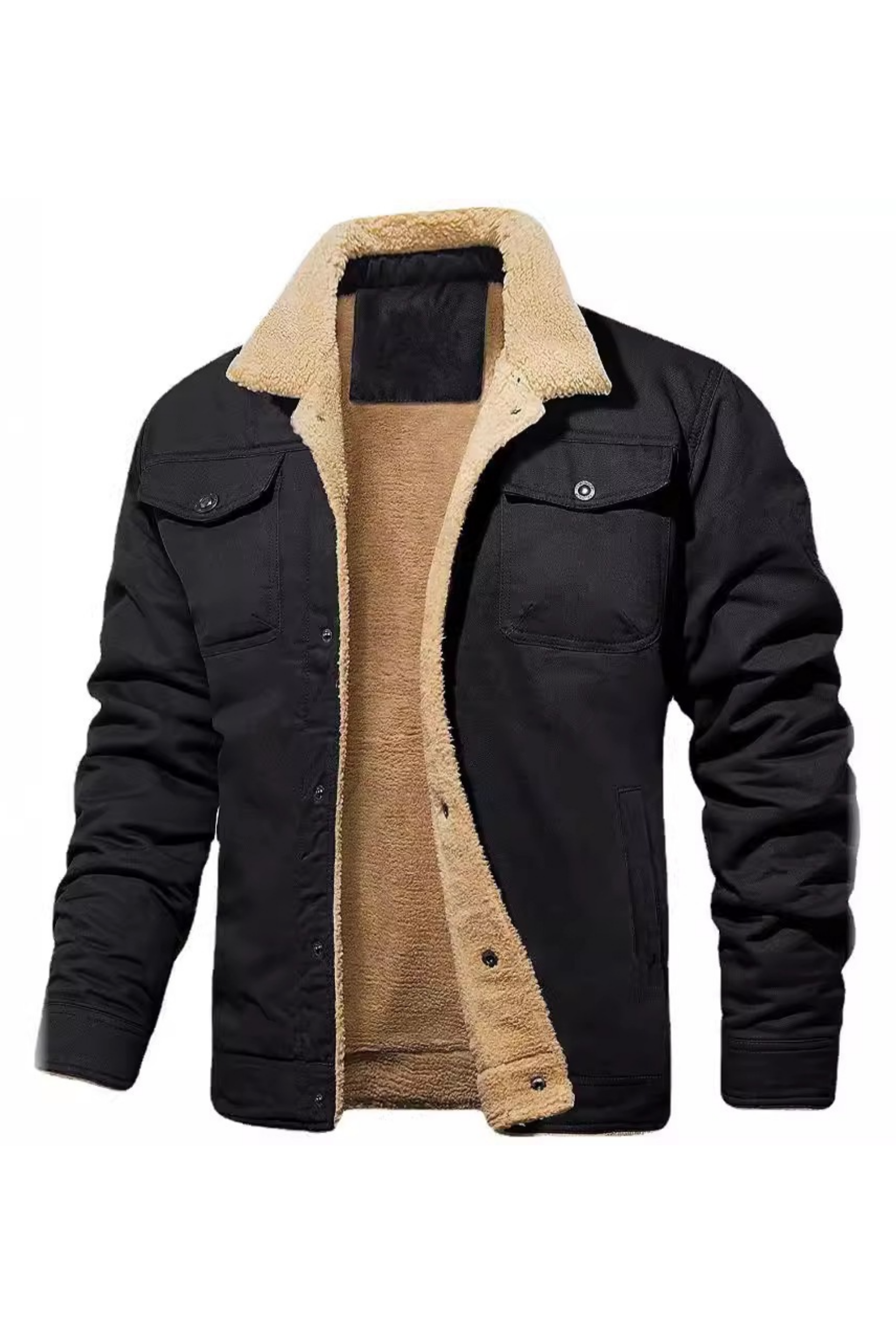 Men’s Regular Fit Sherpa-Lined Winter Jacket