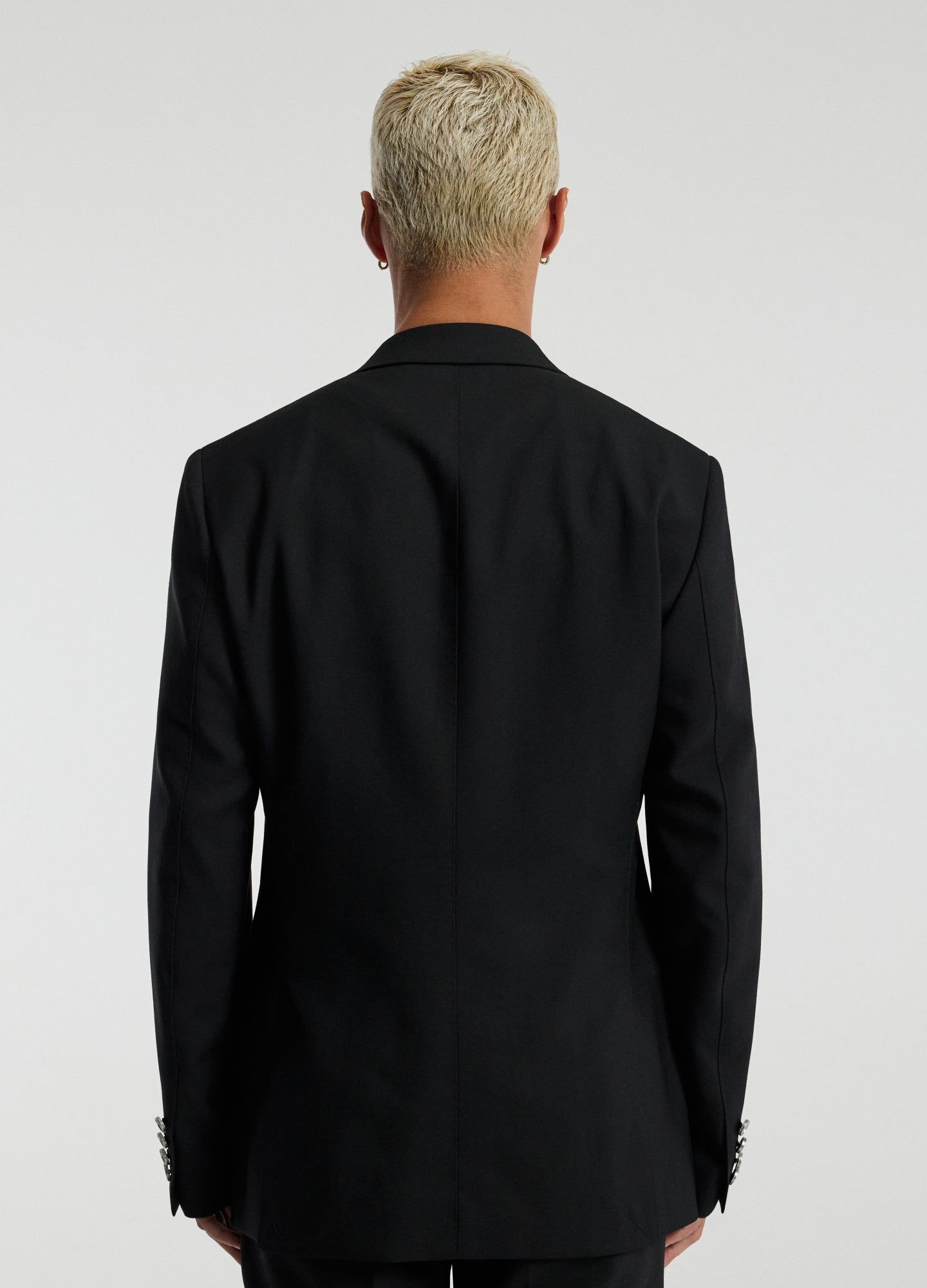 Rully Holborn Wool Double-Breasted Blazer Black