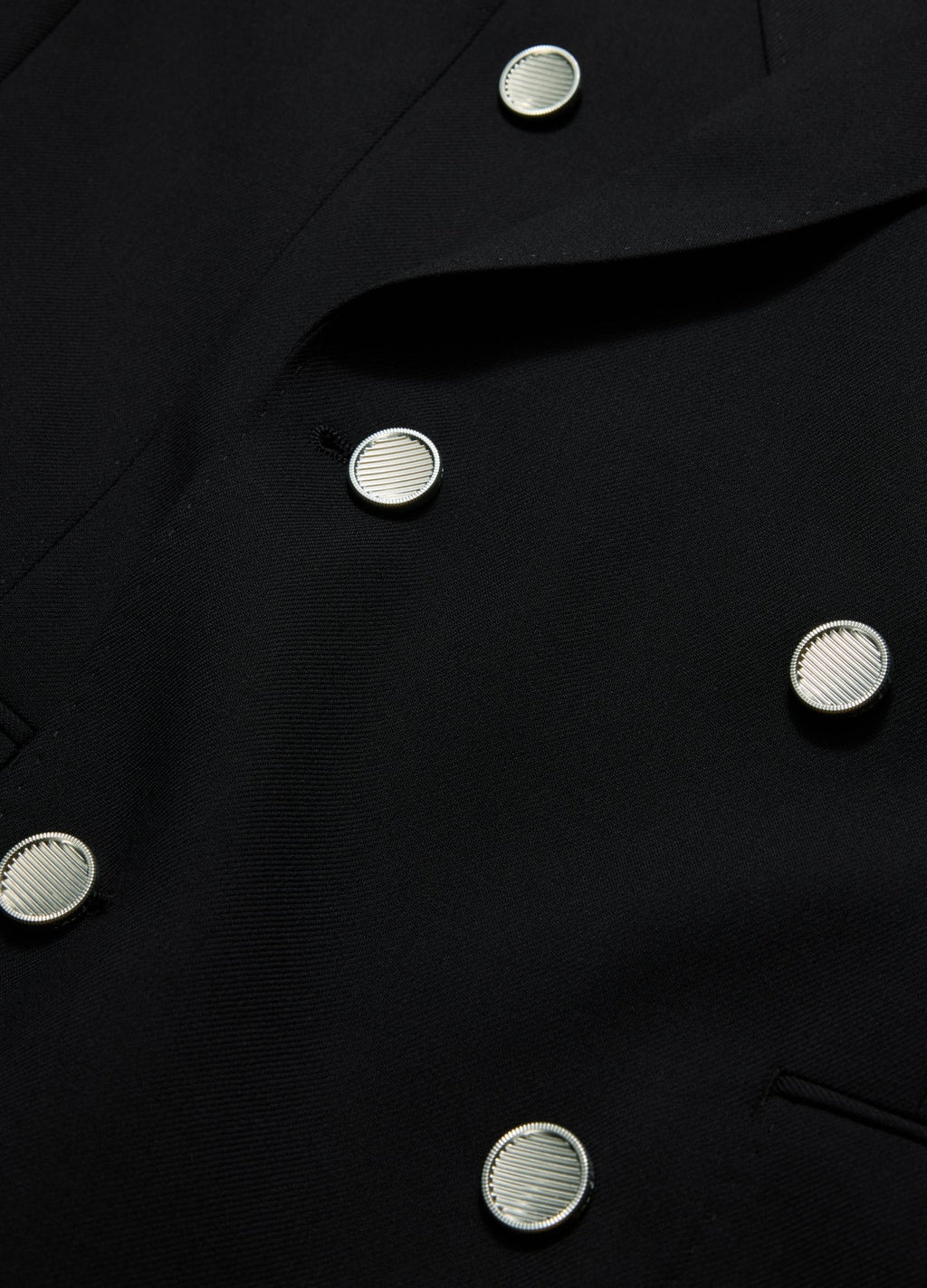 Rully Holborn Wool Double-Breasted Blazer Black