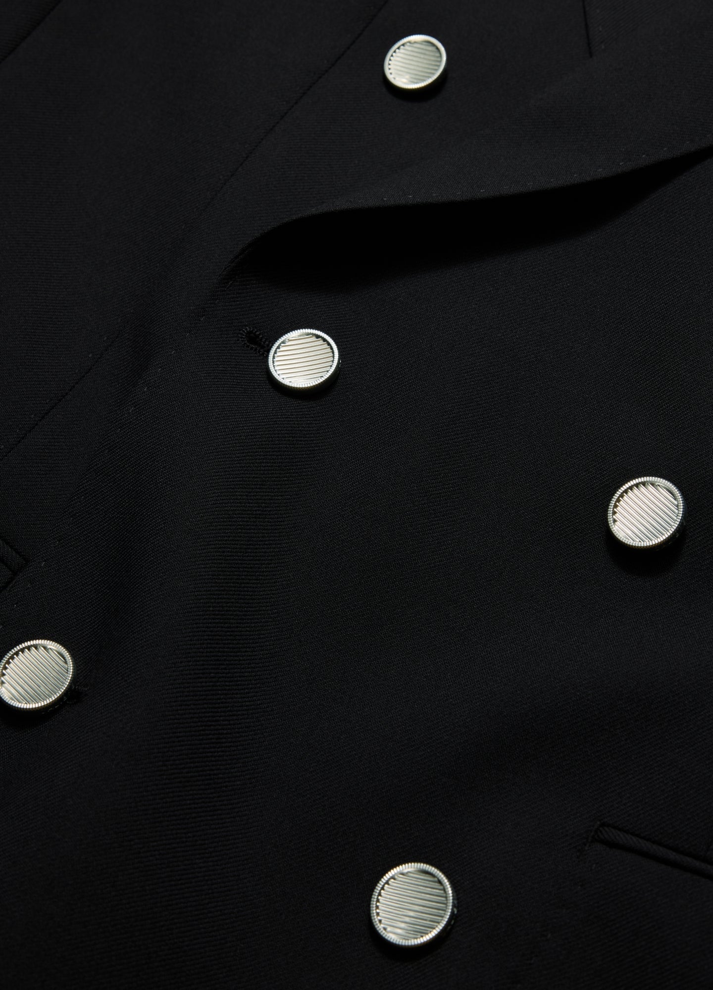 Rully Holborn Wool Double-Breasted Blazer Black