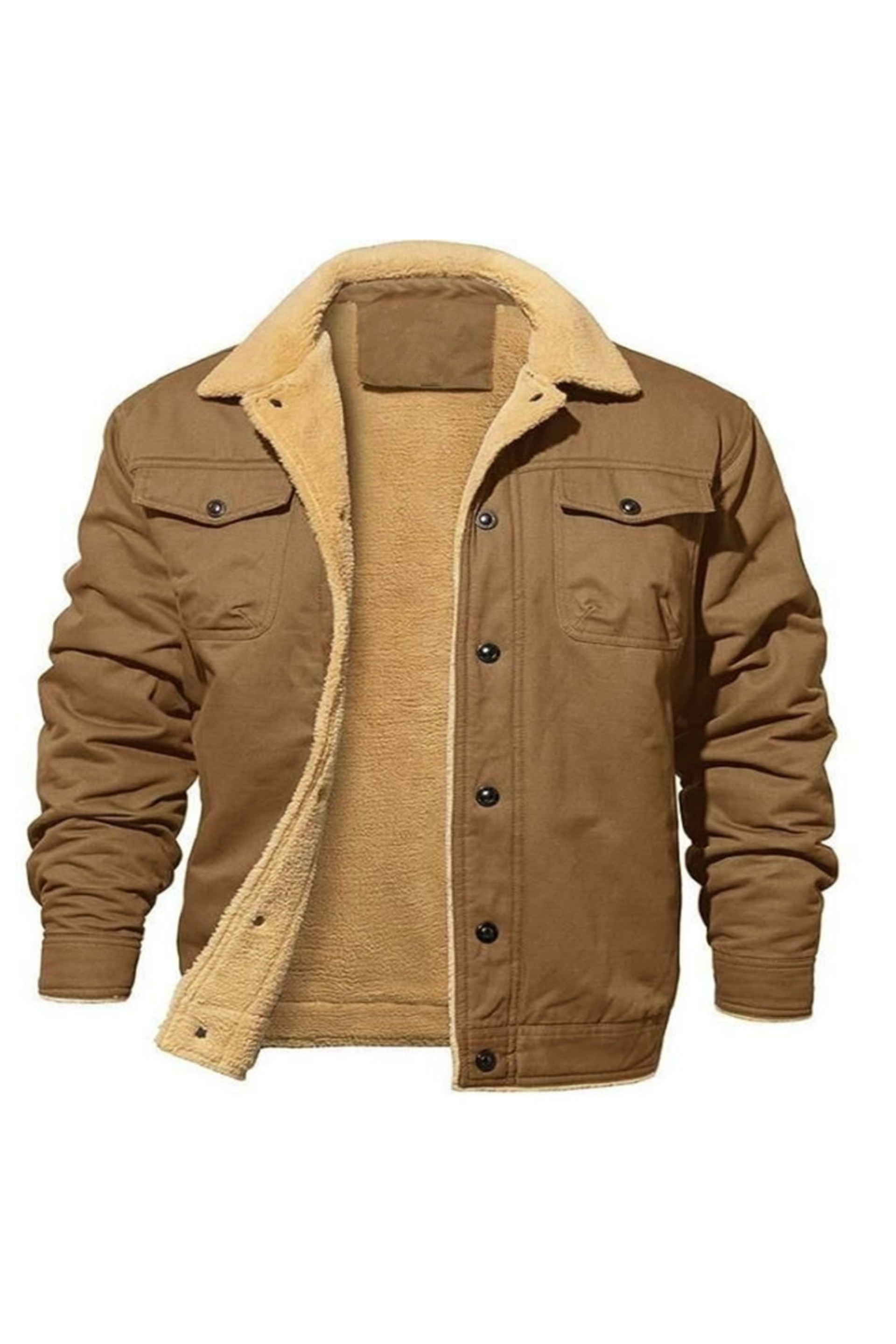 Men’s Regular Fit Sherpa-Lined Winter Jacket