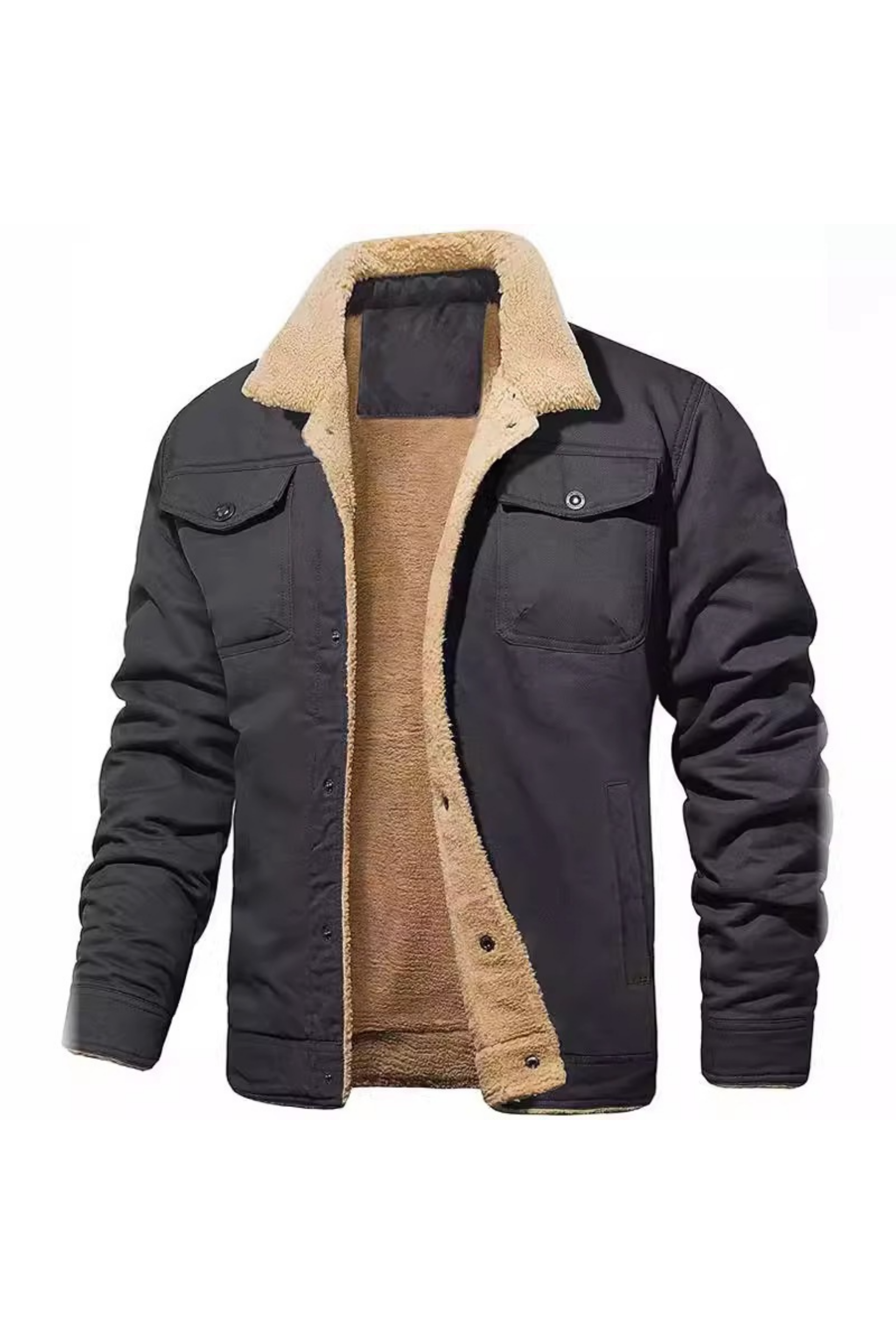 Men’s Regular Fit Sherpa-Lined Winter Jacket