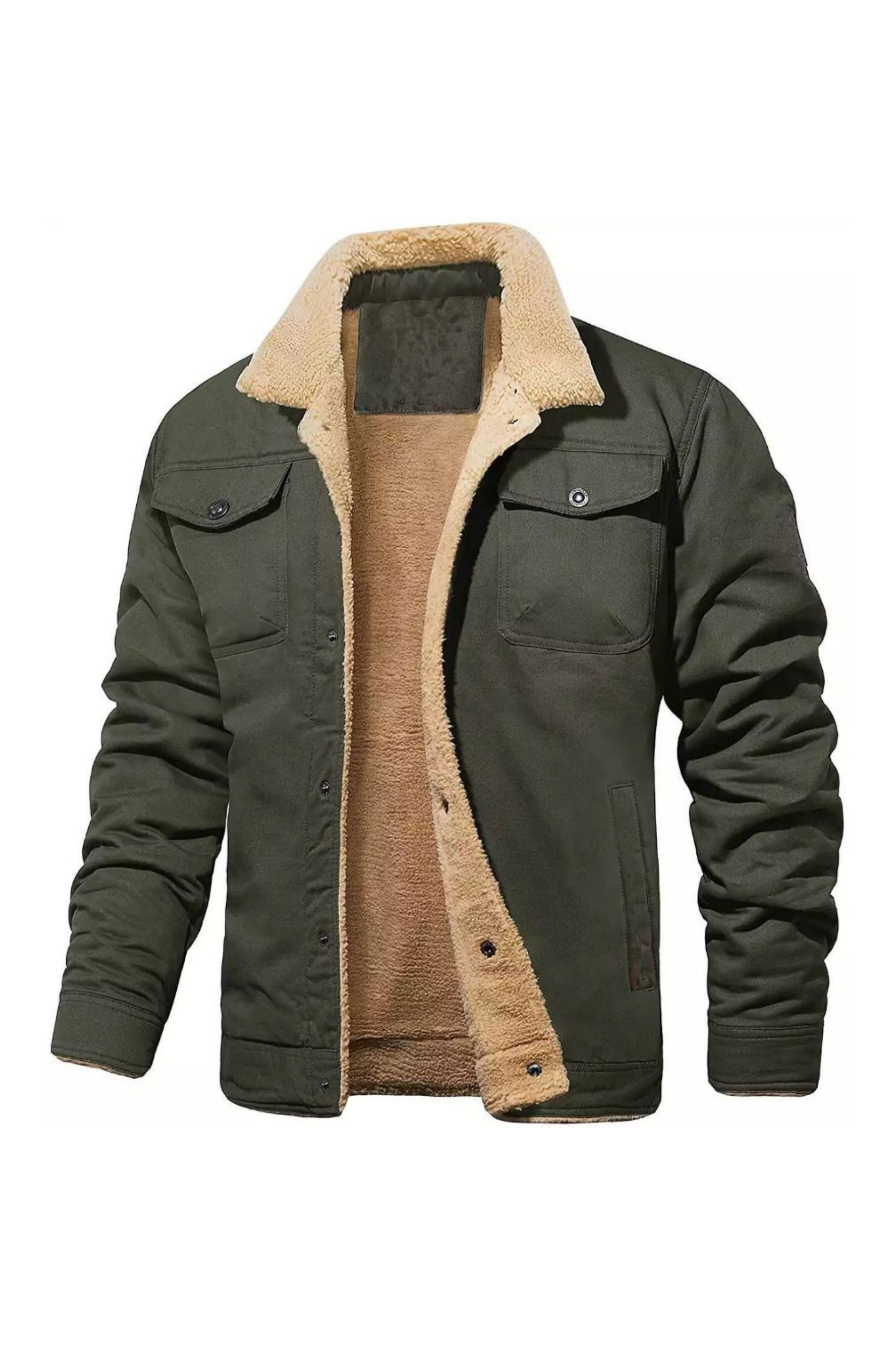 Men’s Regular Fit Sherpa-Lined Winter Jacket