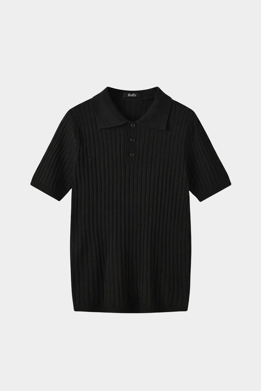 Men’s Ribbed Knit Polo Shirt