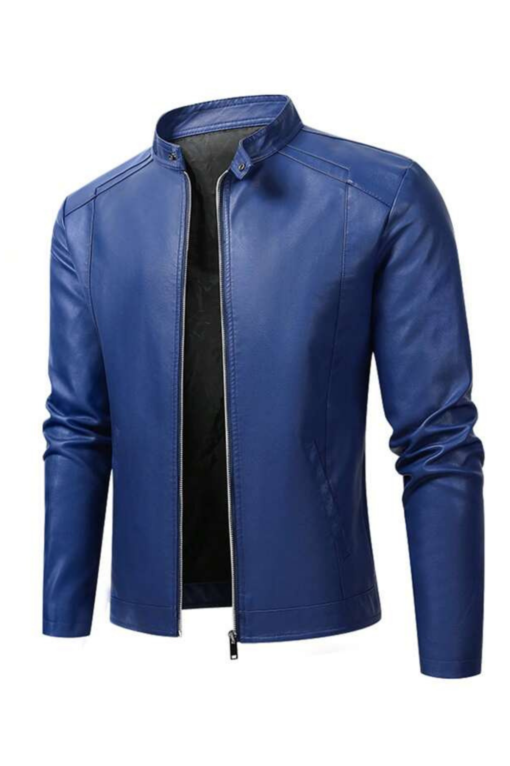 Men's Faux Leather Biker Jacket
