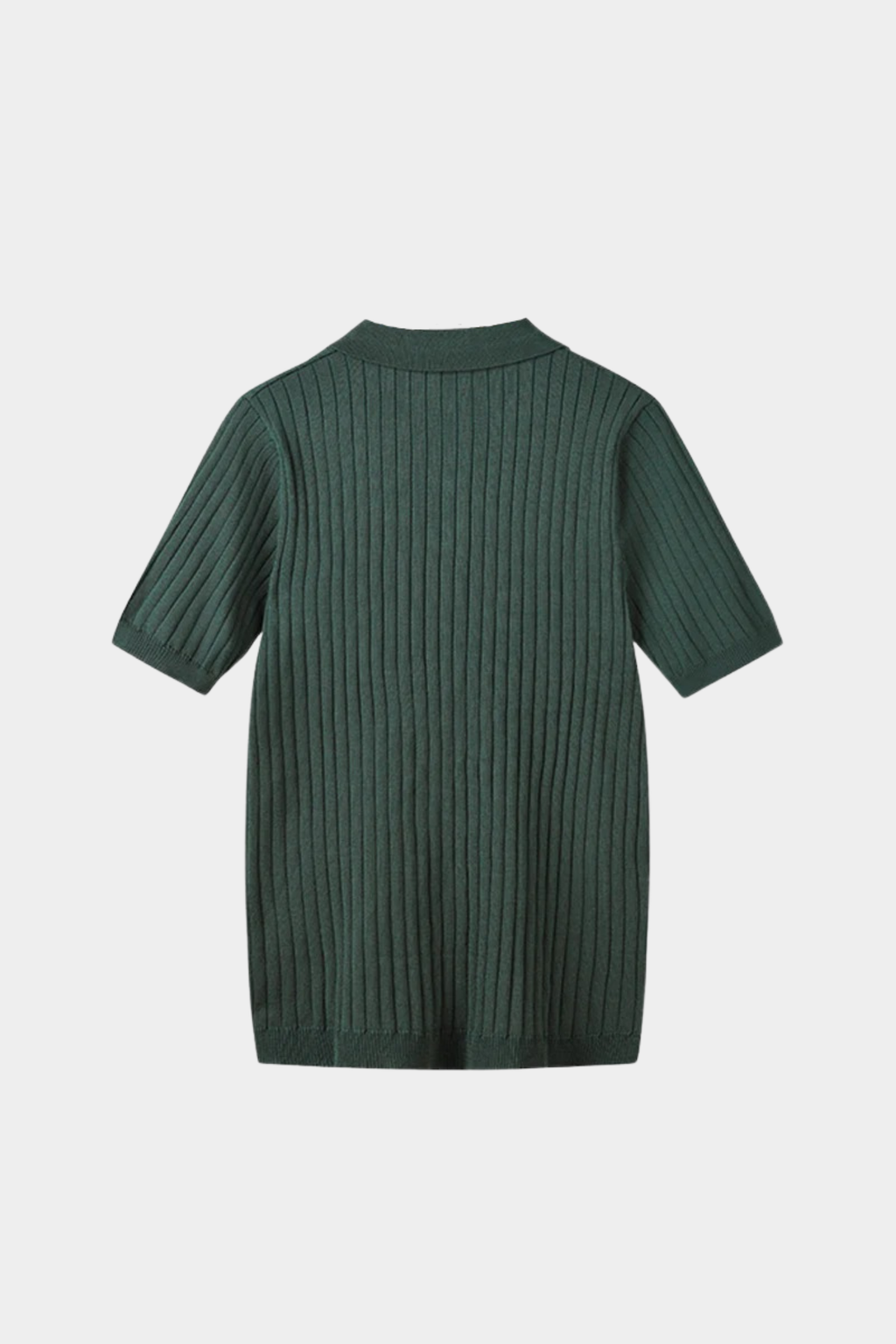 Men’s Ribbed Knit Polo Shirt