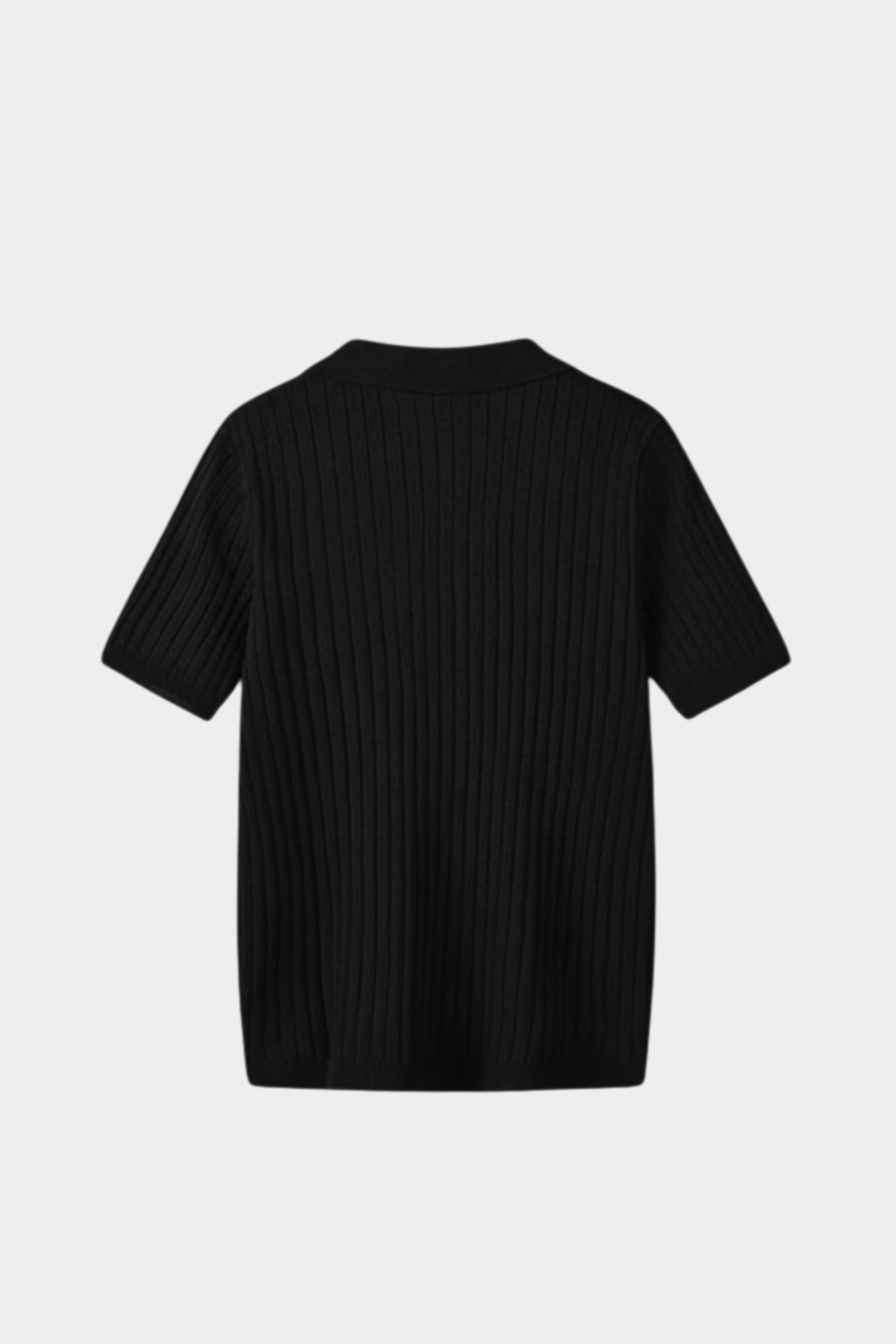 Men’s Ribbed Knit Polo Shirt