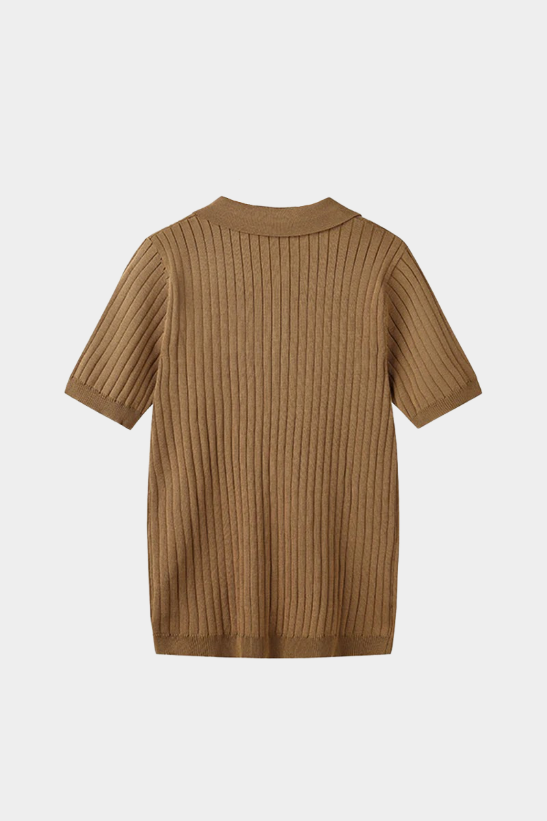 Men’s Ribbed Knit Polo Shirt