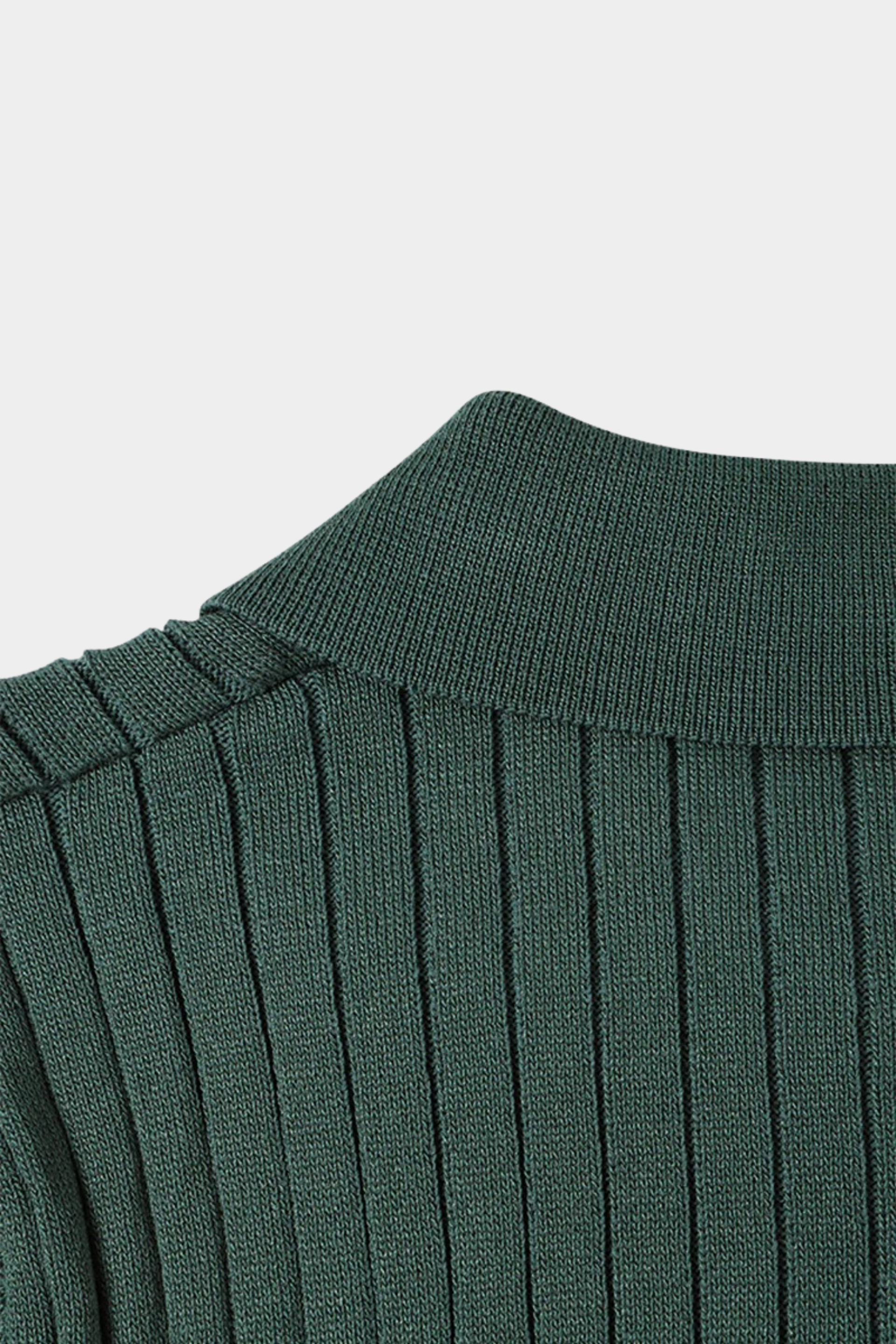 Men’s Ribbed Knit Polo Shirt