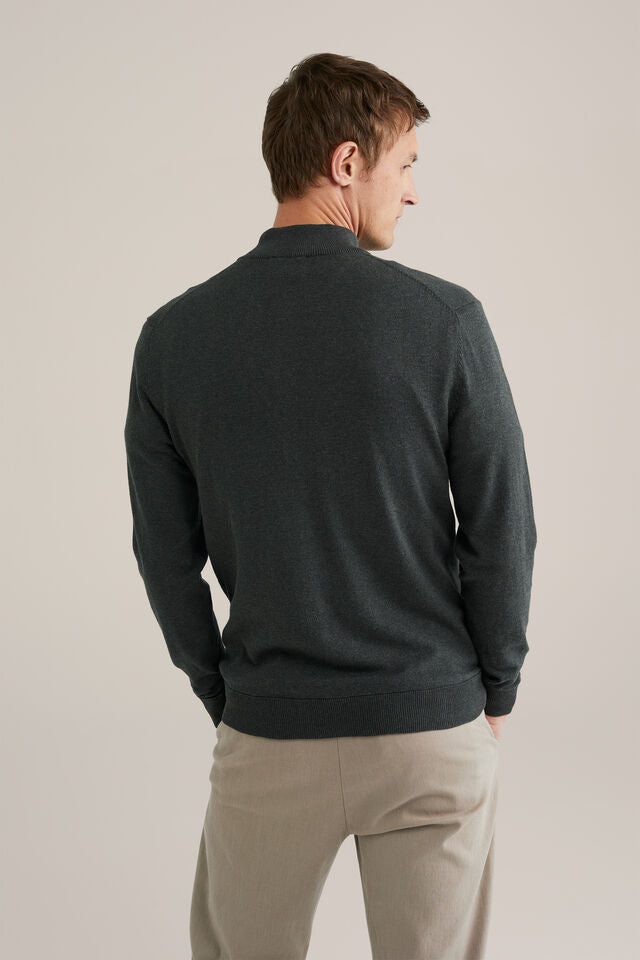 Men’s Slim Fit Fine-Knit Zip-Front Cardigan