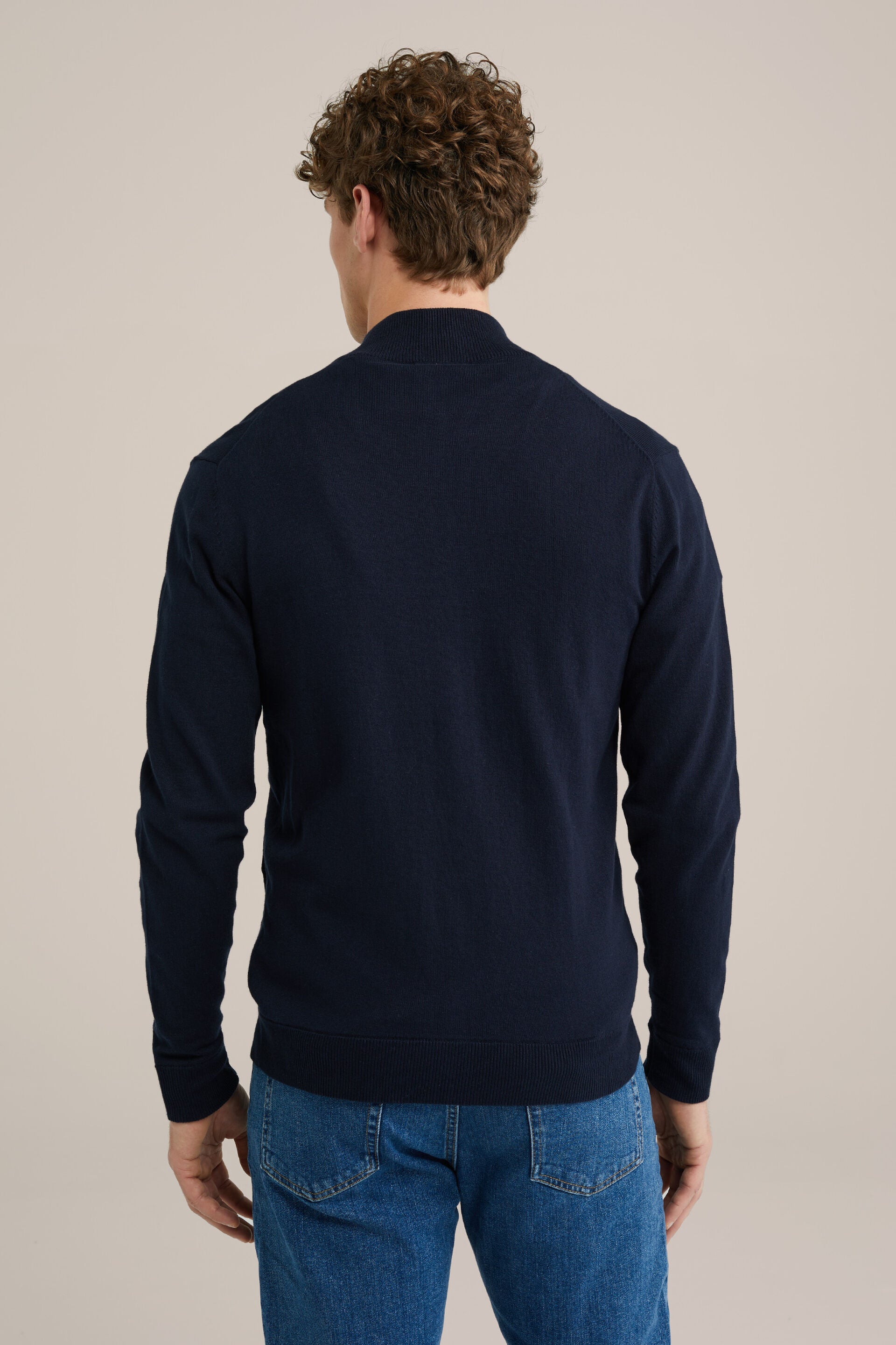 Men’s Slim Fit Fine-Knit Zip-Front Cardigan