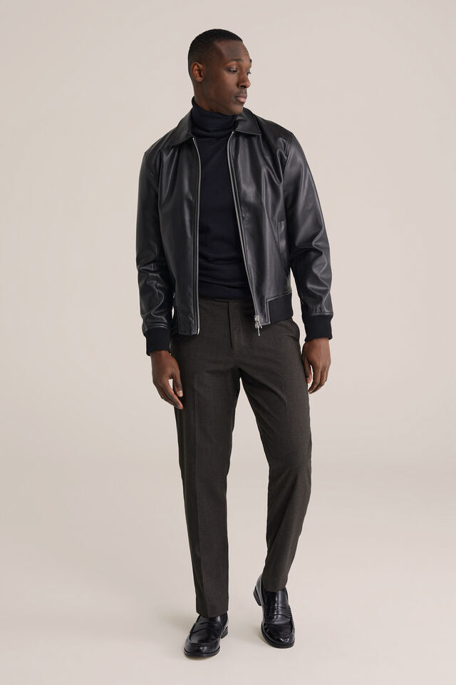 Men’s Slim Fit Merino Wool Roll-Neck Jumper