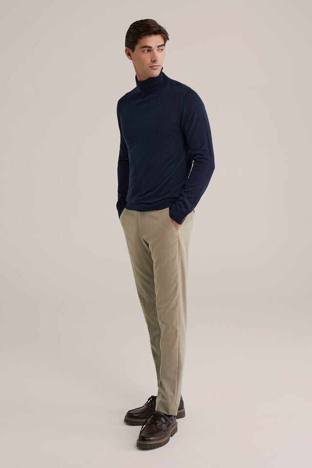 Men’s Slim Fit Merino Wool Roll-Neck Jumper