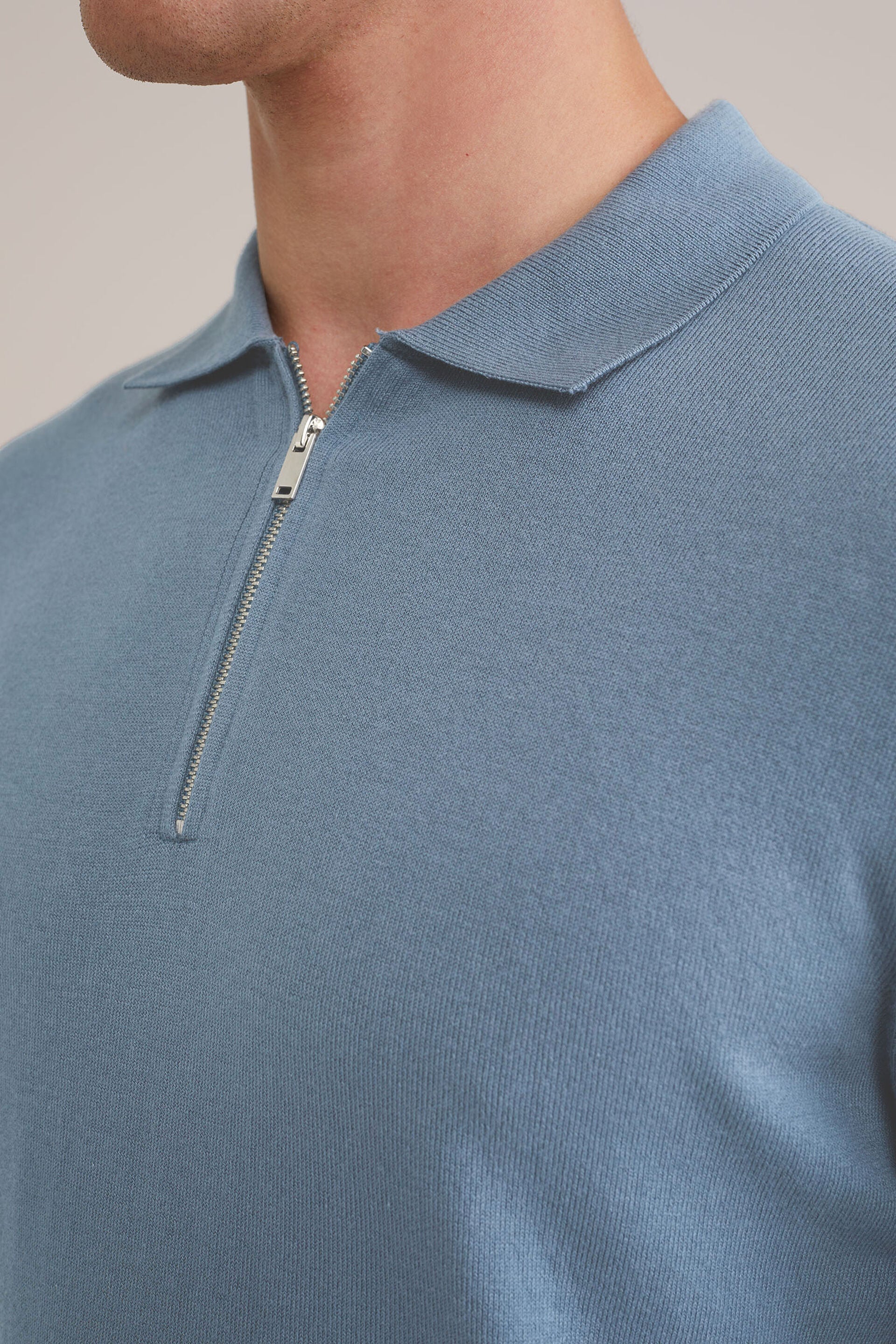 Men's Slim Fit Jumper With Quarter Zip