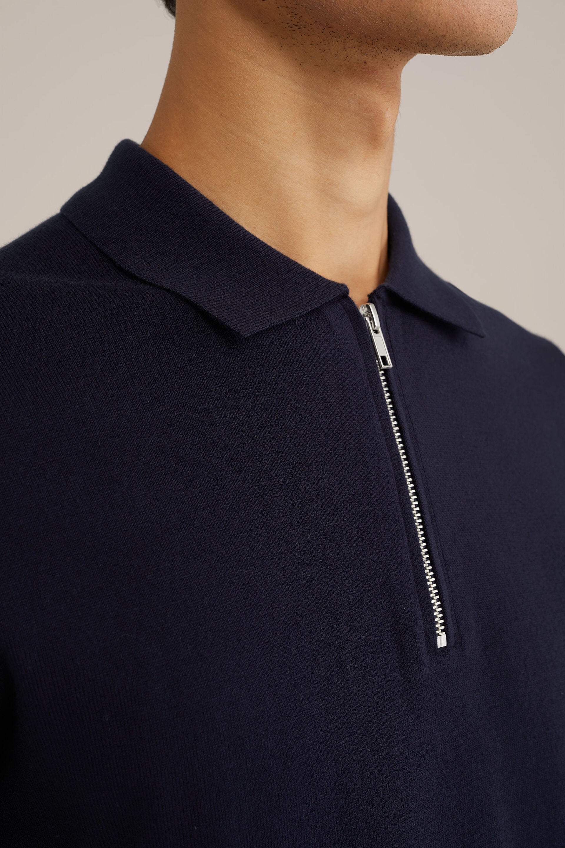 Men's Slim Fit Jumper With Quarter Zip
