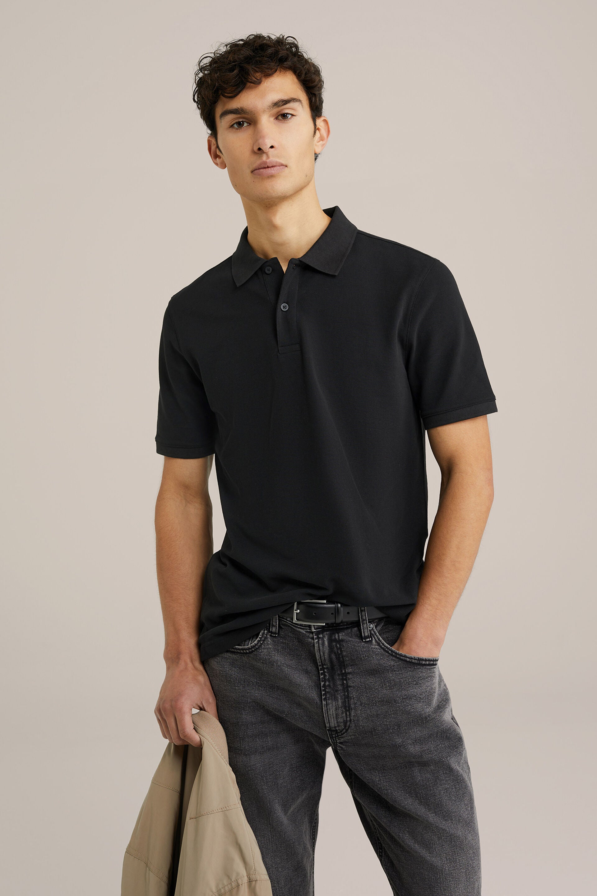Men's Slim Fit Polo Shirt With Texture