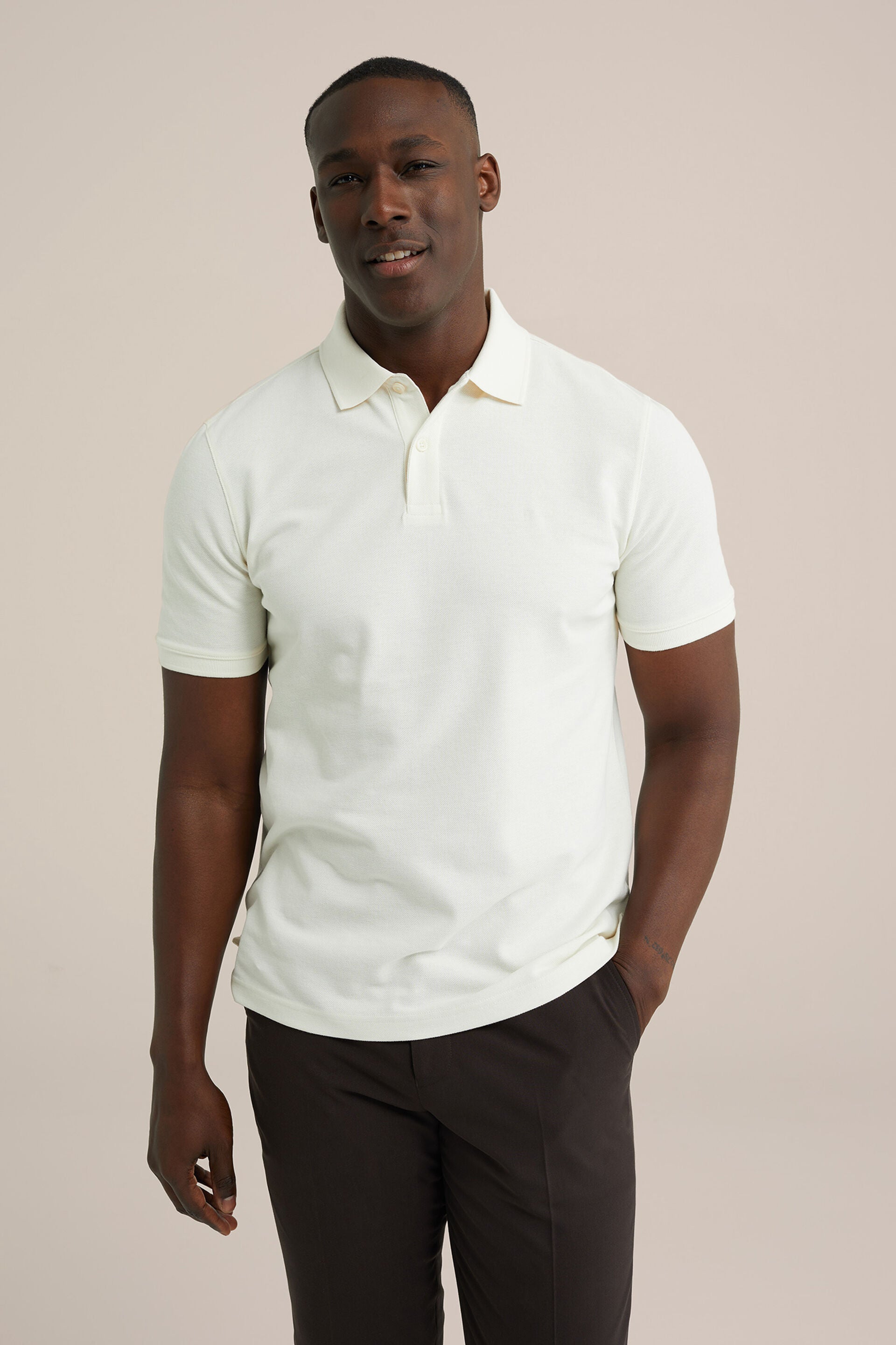 Men's Slim Fit Polo Shirt With Texture